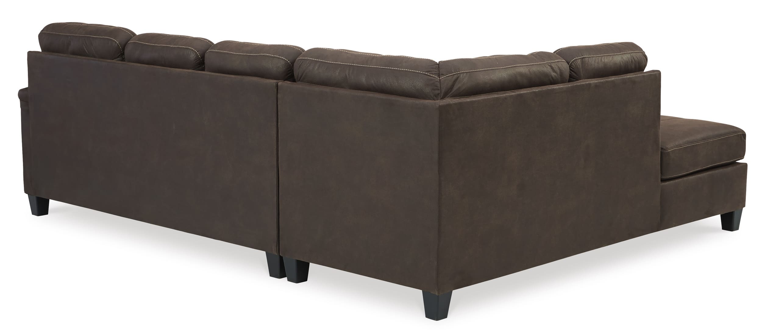 Navi 2-Piece Faux Leather L-Shaped Sectional Sofa w/Left Arm Chaise Facing