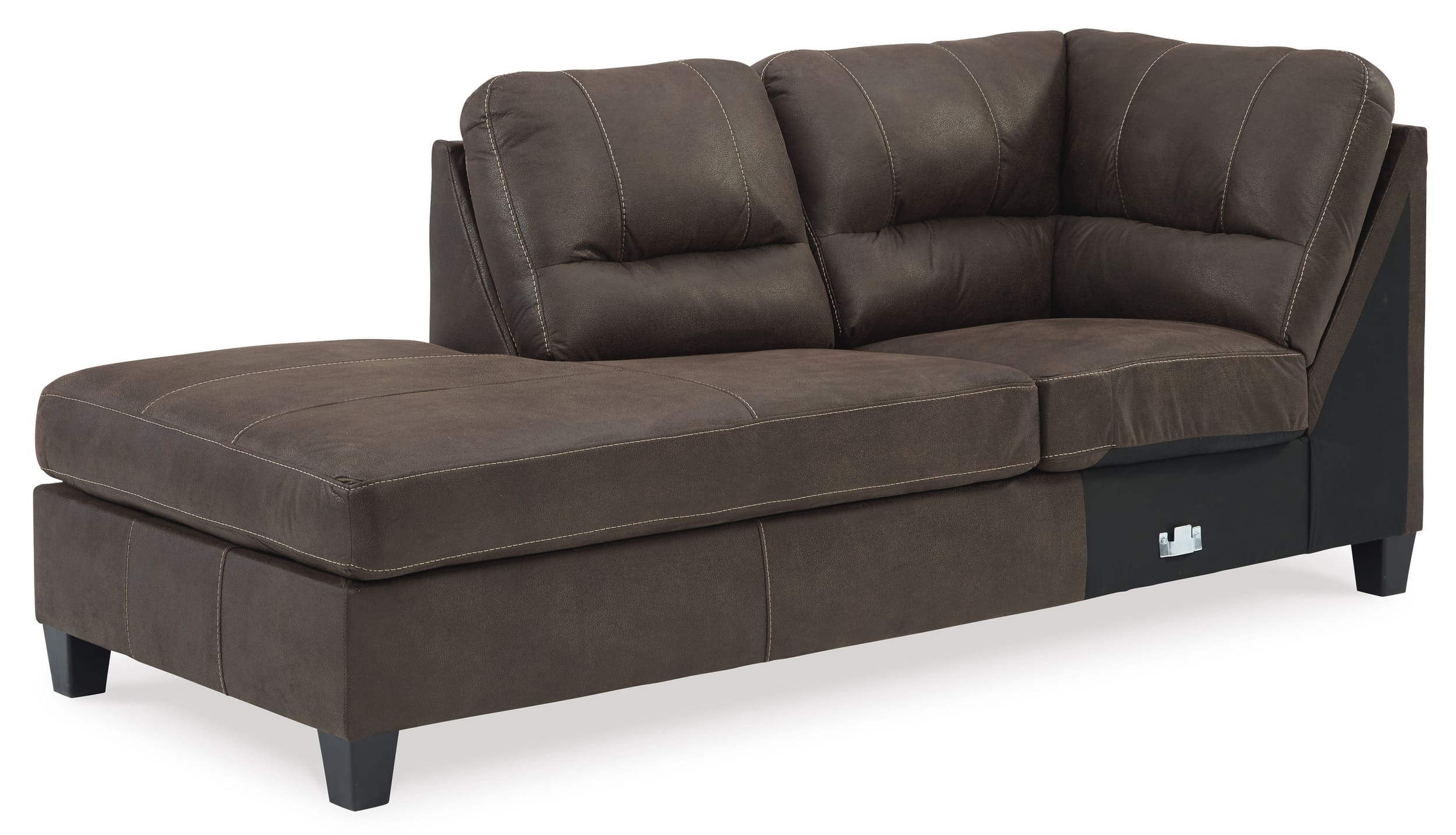 Navi 2-Piece Faux Leather L-Shaped Sectional Sleeper w/Left Arm Chaise Facing