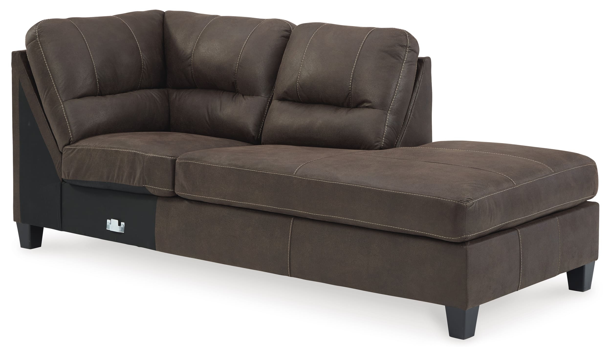 Navi 2-Piece Faux Leather L-Shaped Sectional Sofa w/Right Arm Chaise Facing