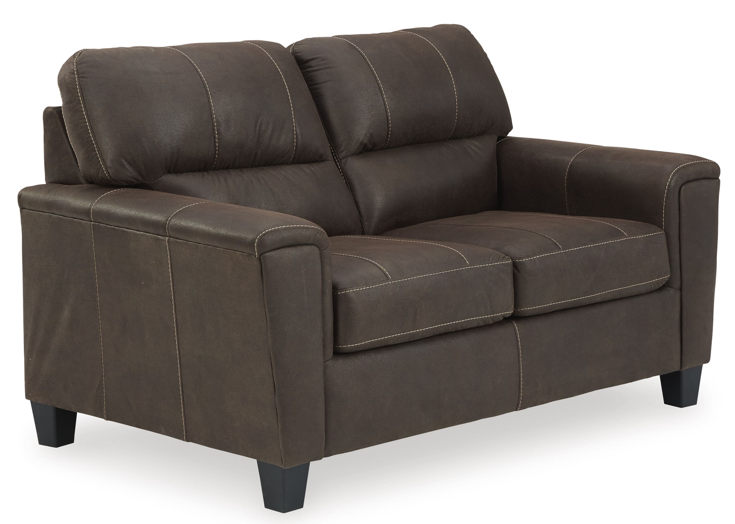 Ashley Navi Faux Leather Loveseat