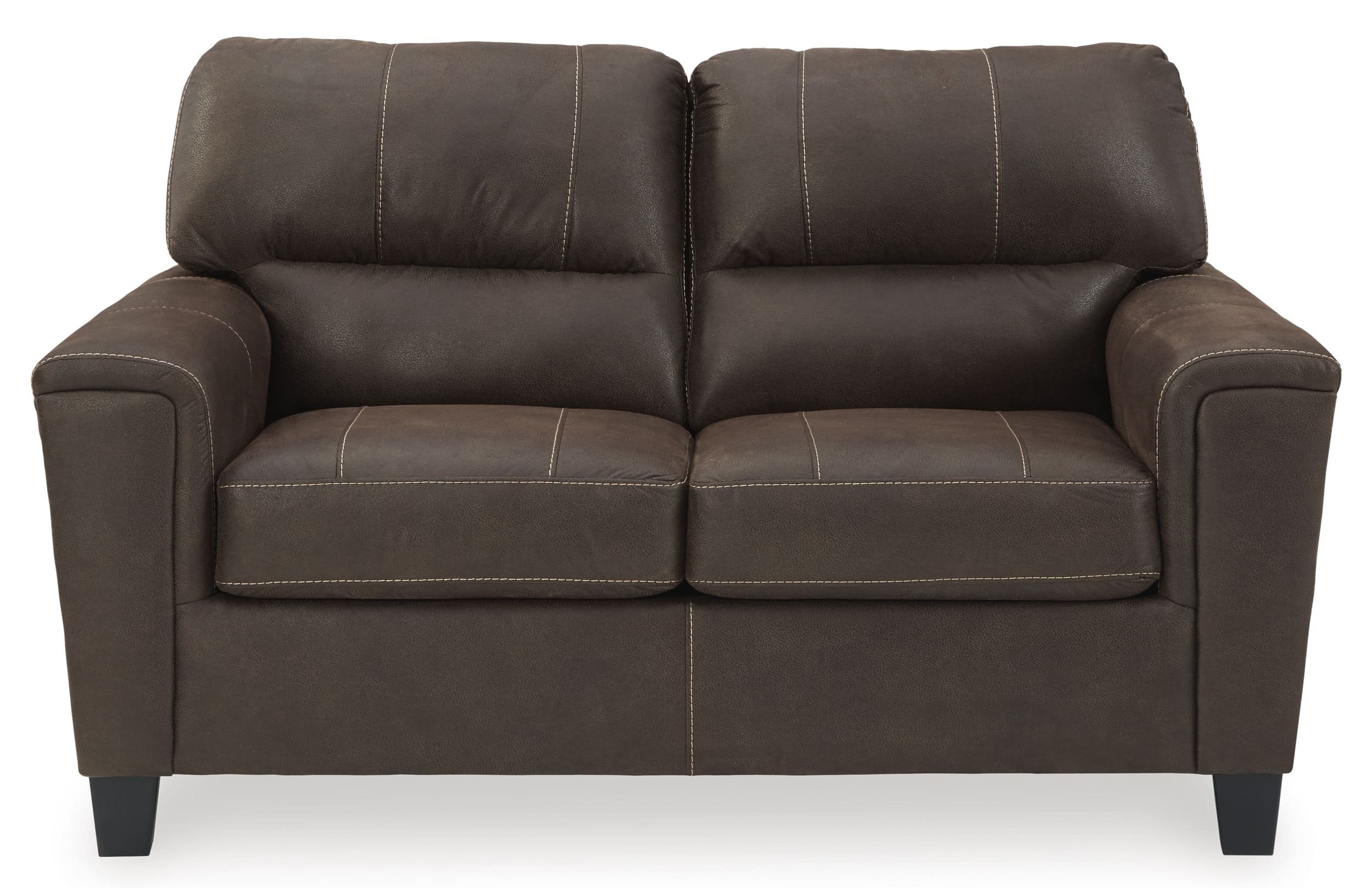 Navi Faux Leather Loveseat