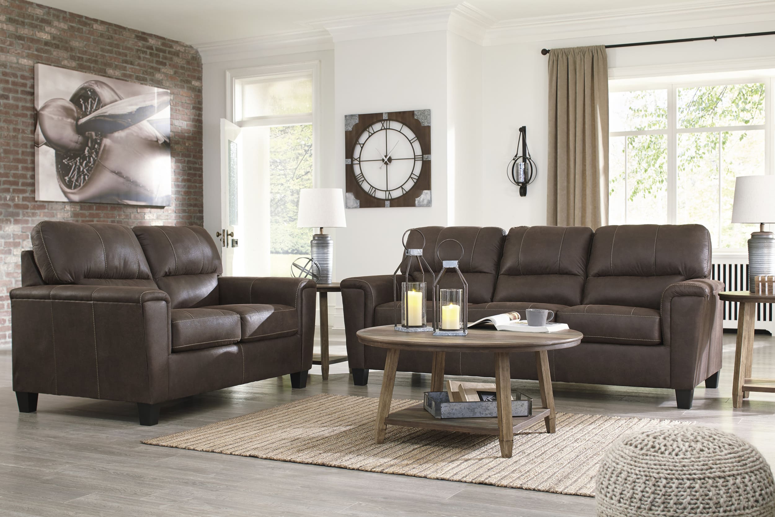 Ashley Navi Sofa And Loveseat