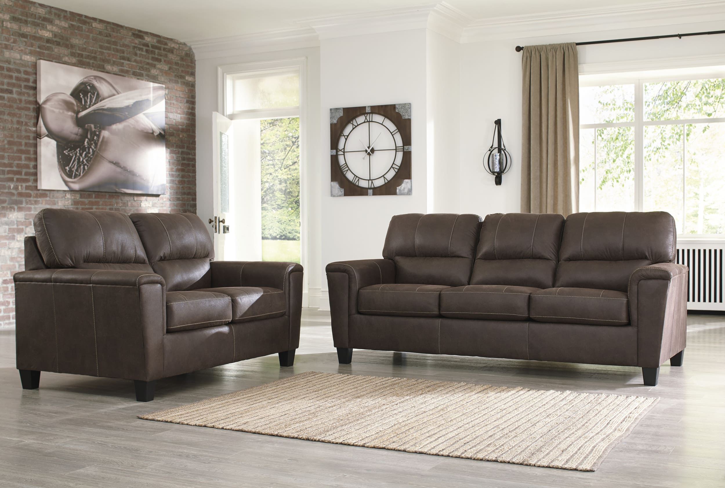 Ashley Navi Sofa and Loveseat