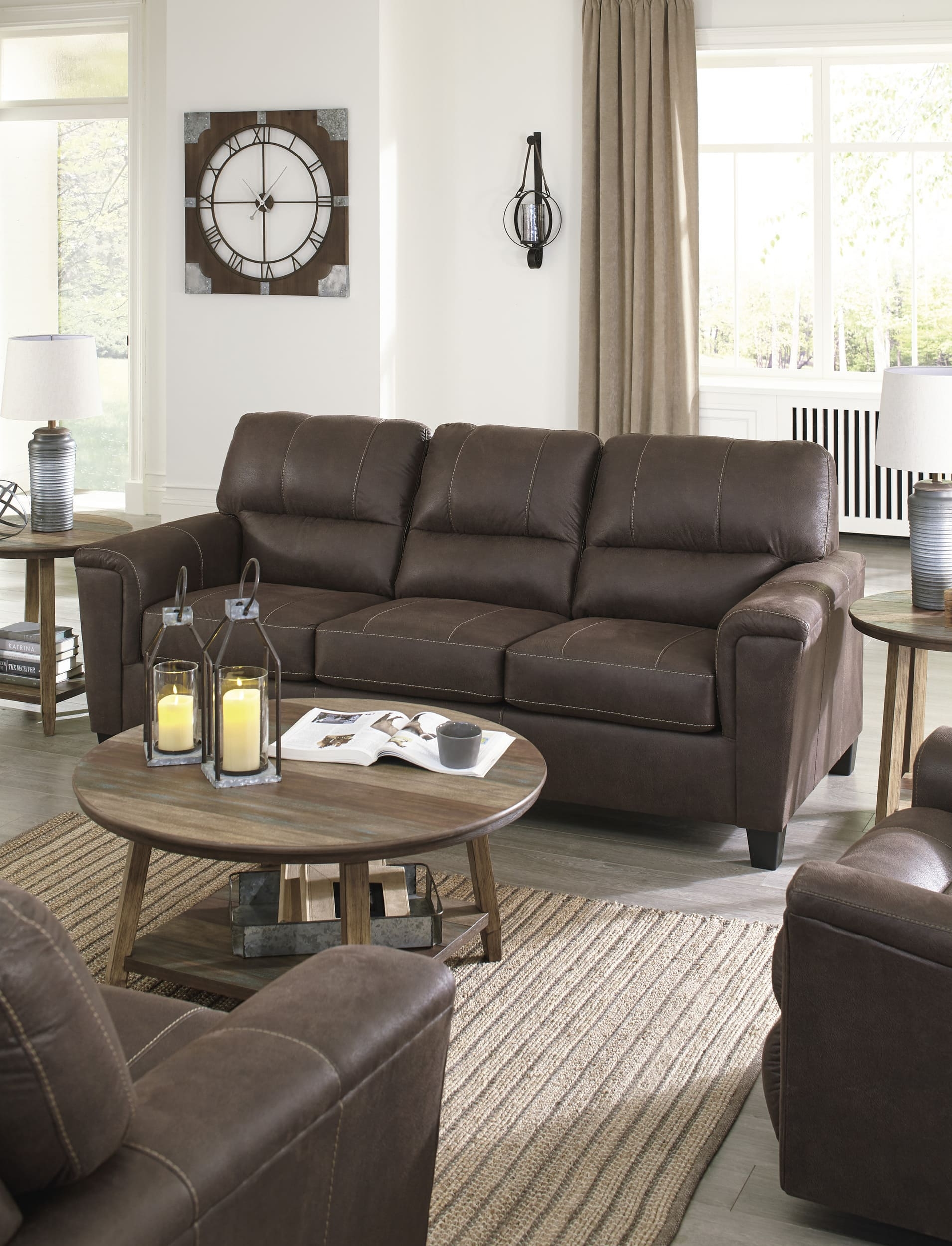 Navi Faux Leather Queen Sofa Sleeper