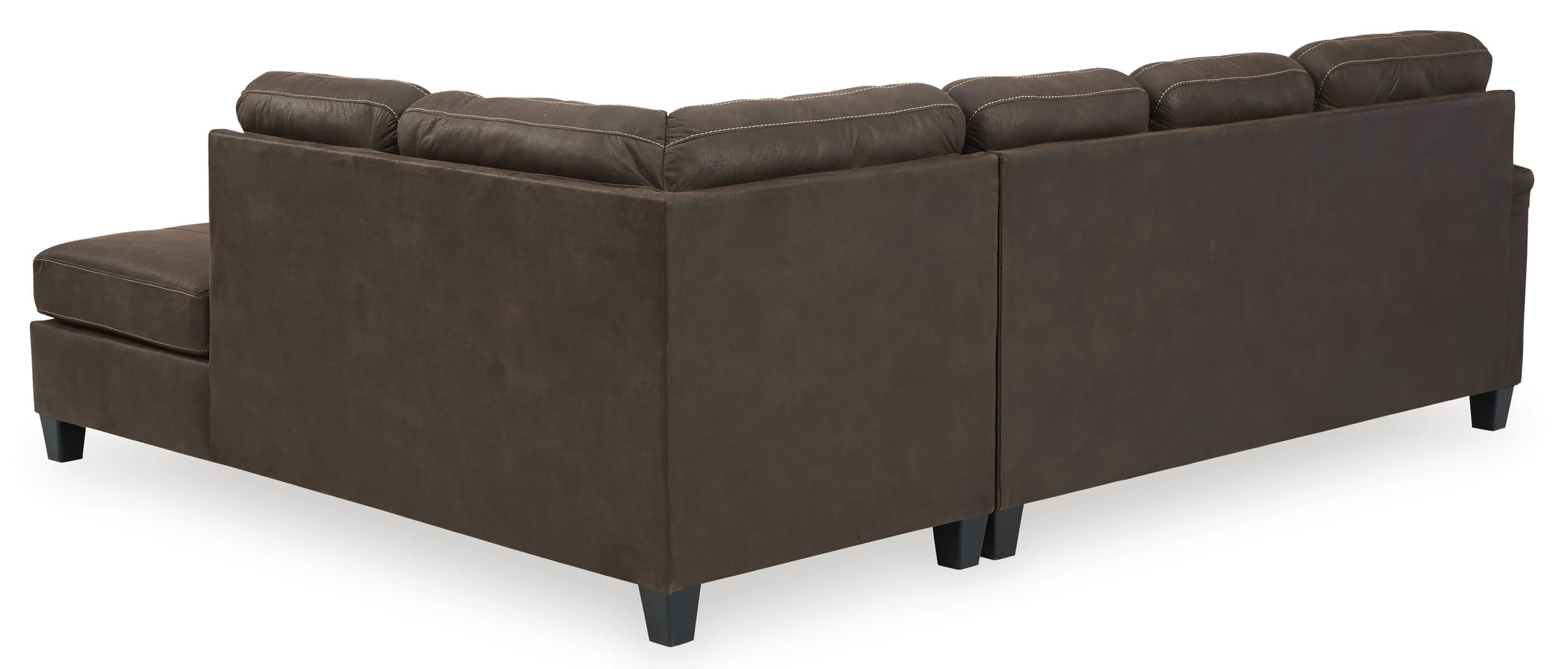 Navi 2-Piece Faux Leather L-Shaped Sectional Sleeper w/Right Arm Chaise Facing
