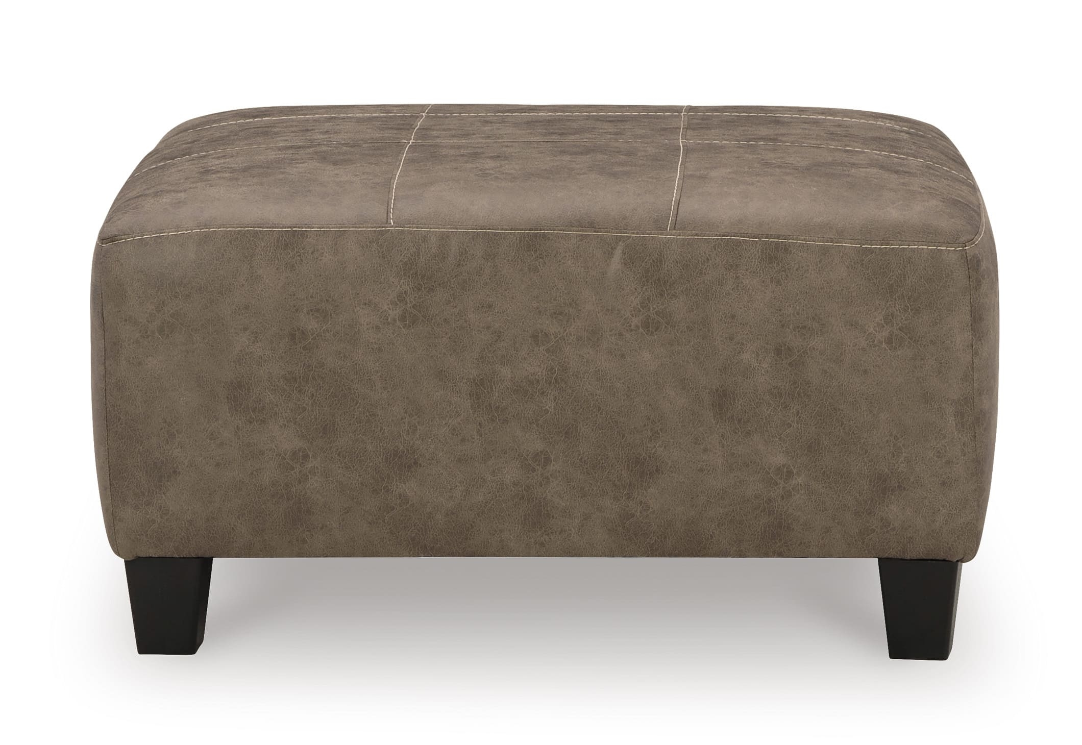 Navi Faux Leather Oversized Accent Ottoman