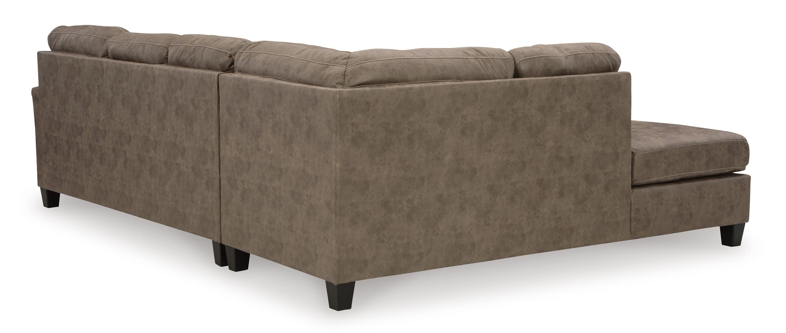 Navi 2-Piece Faux Leather L-Shaped Sectional Sofa w/Left Arm Chaise Facing