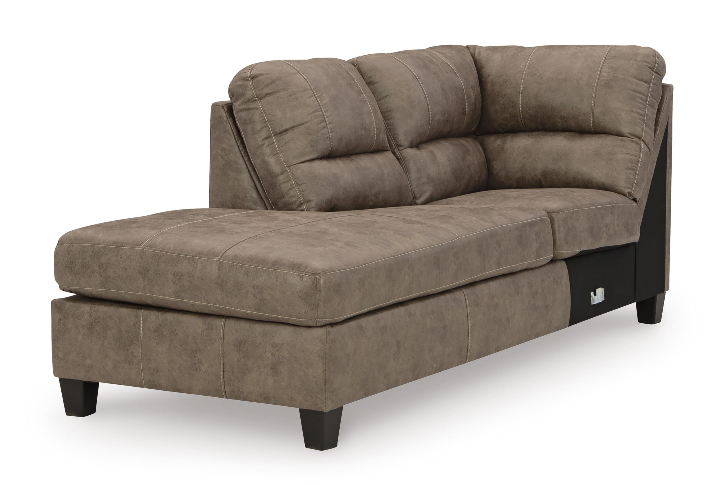 Navi 2-Piece Faux Leather L-Shaped Sectional Sofa w/Left Arm Chaise Facing