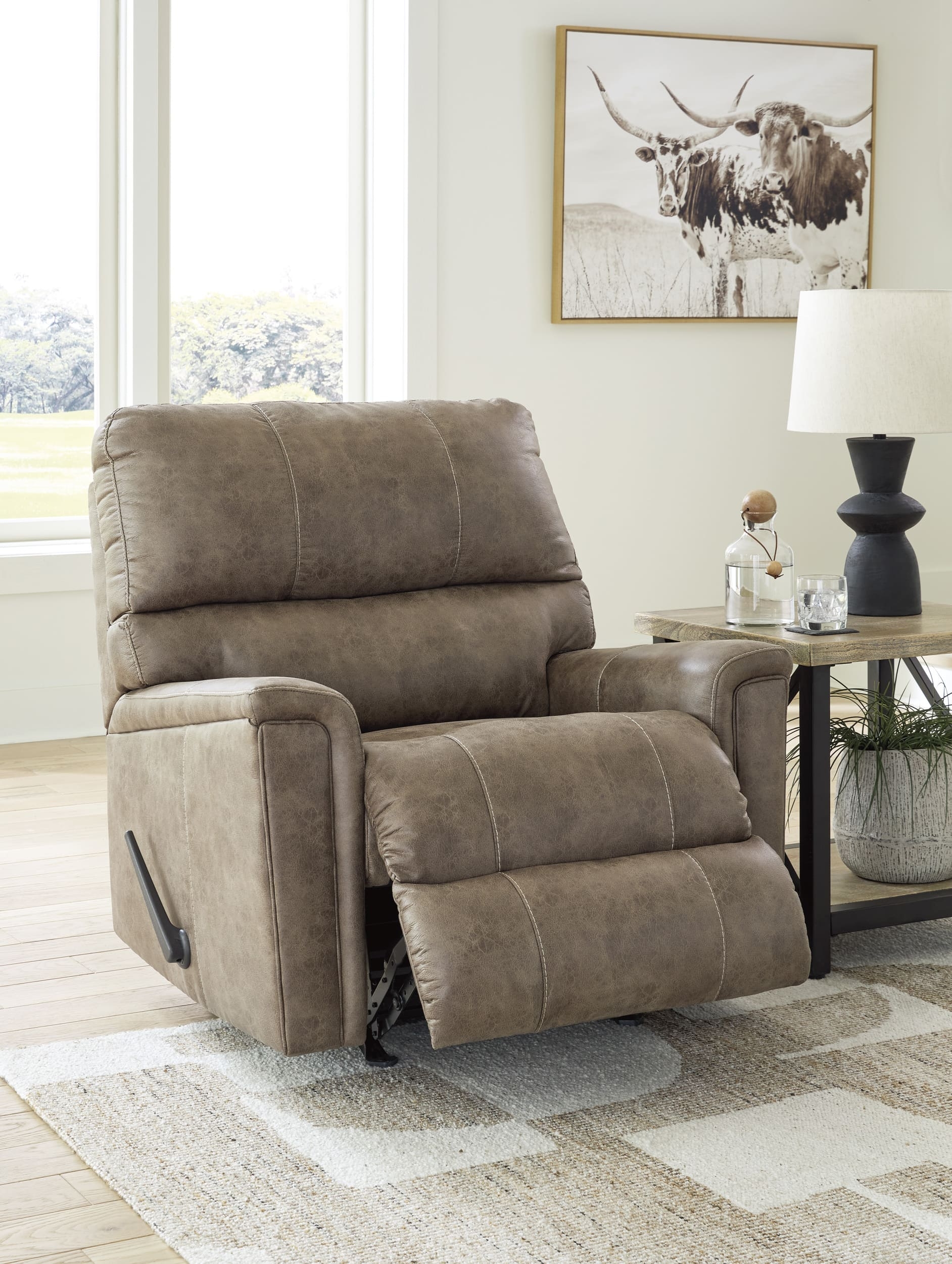 Ashley Navi Faux Leather Dual Power Chair