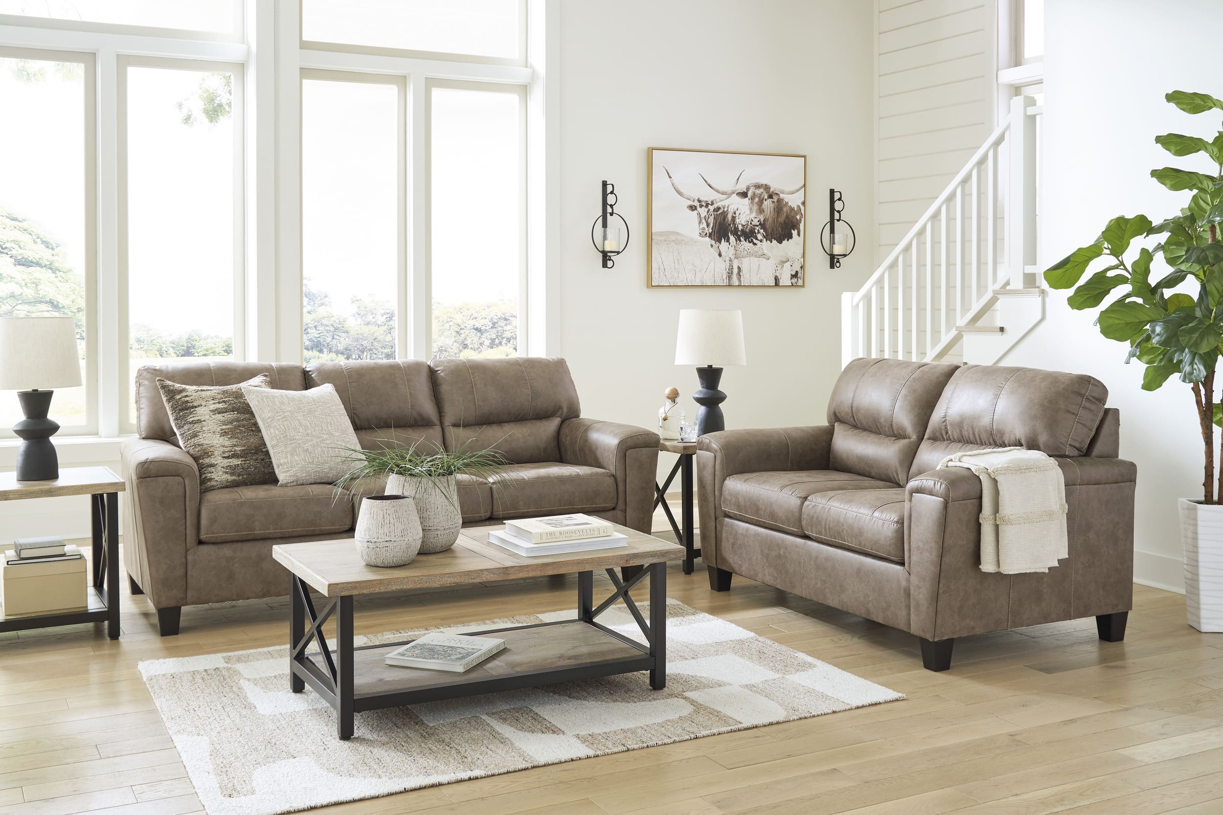 Ashley Sofa & Loveseat Set