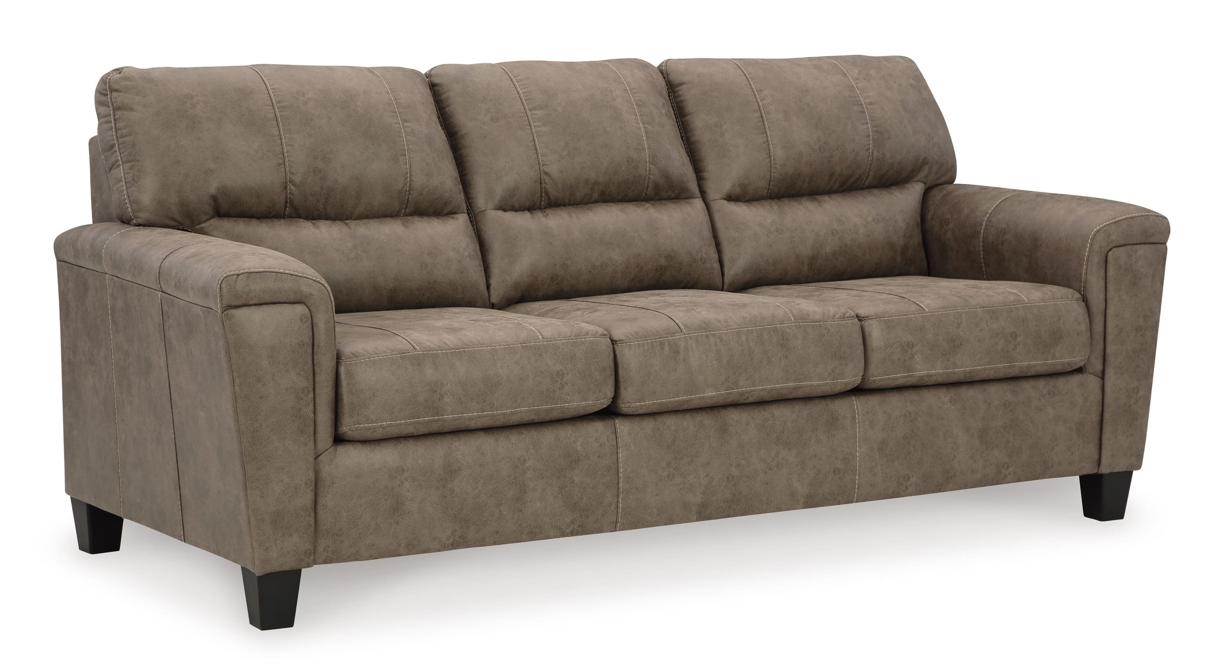 Ashley Navi Faux Leather Sofa