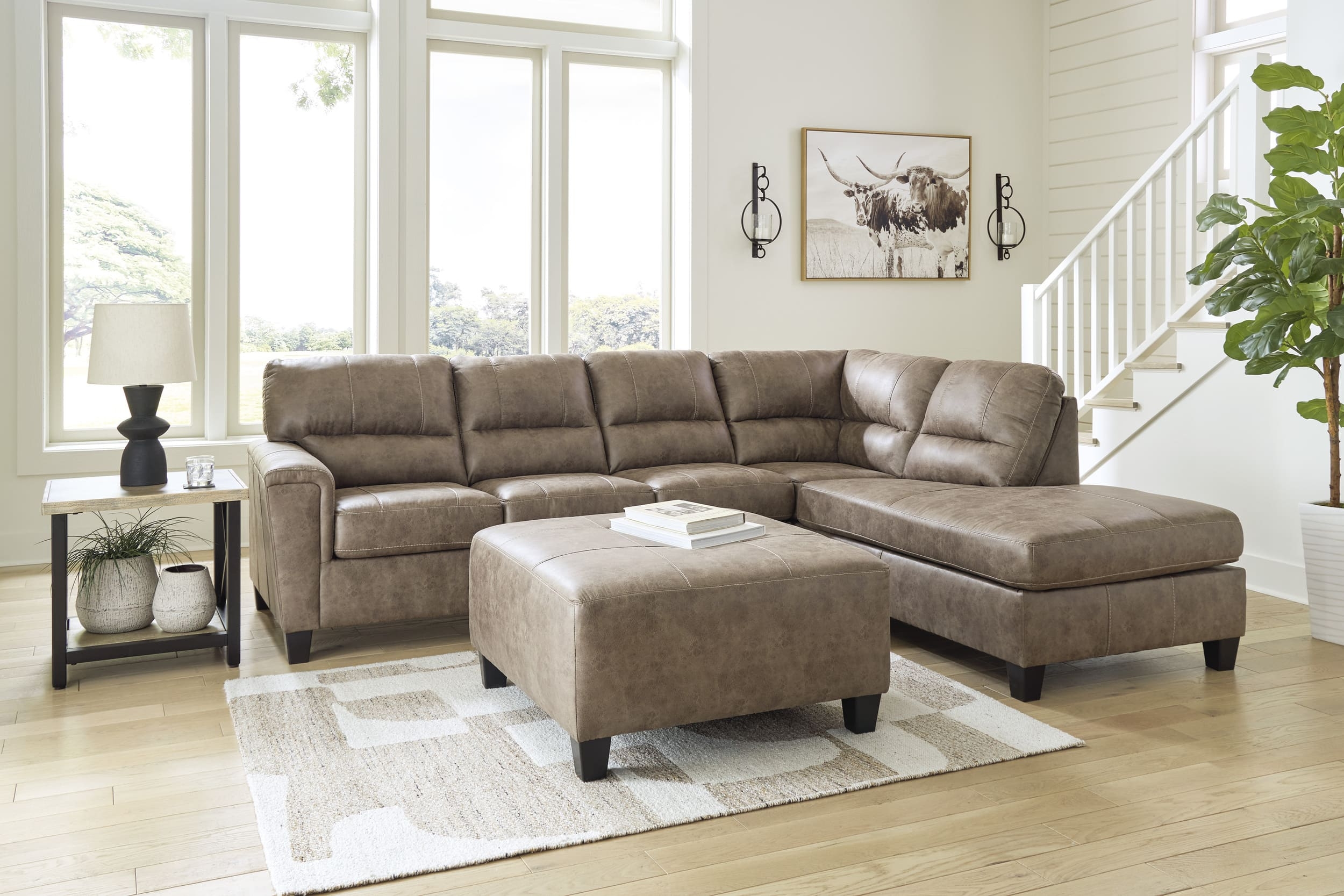 Navi 2-Piece Sectional Sofa Chaise And Ottoman