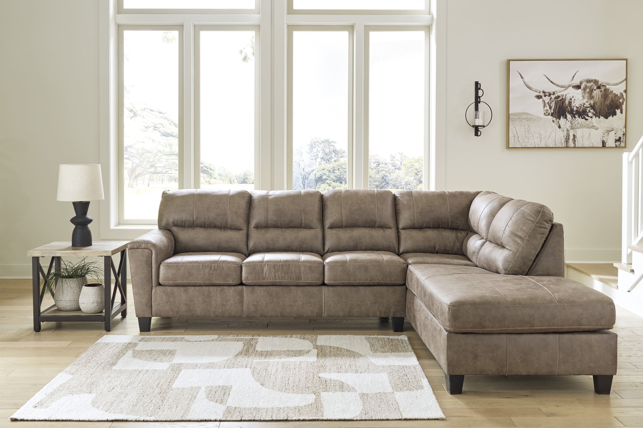 Navi 2-Piece Sectional Right Arm Sofa Chaise
