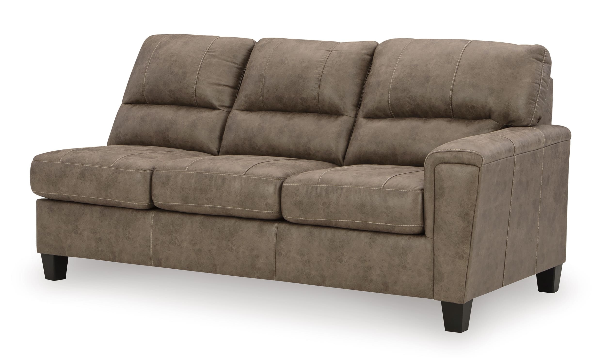 Navi 2-Piece Faux Leather L-Shaped Sectional Sofa w/Left Arm Chaise Facing