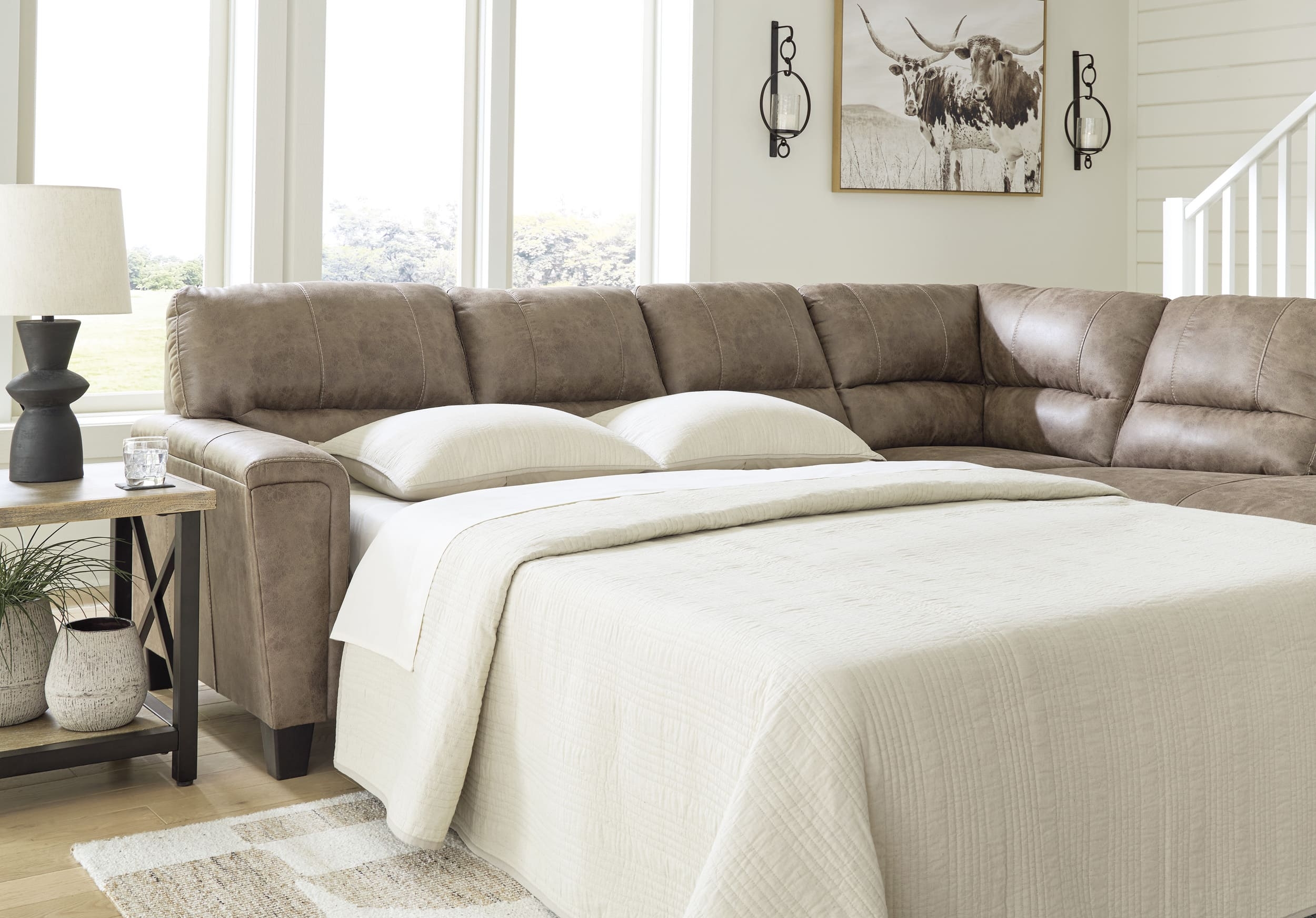 Navi 2-Piece Sectional Sofa Sleeper Chaise by Ashley