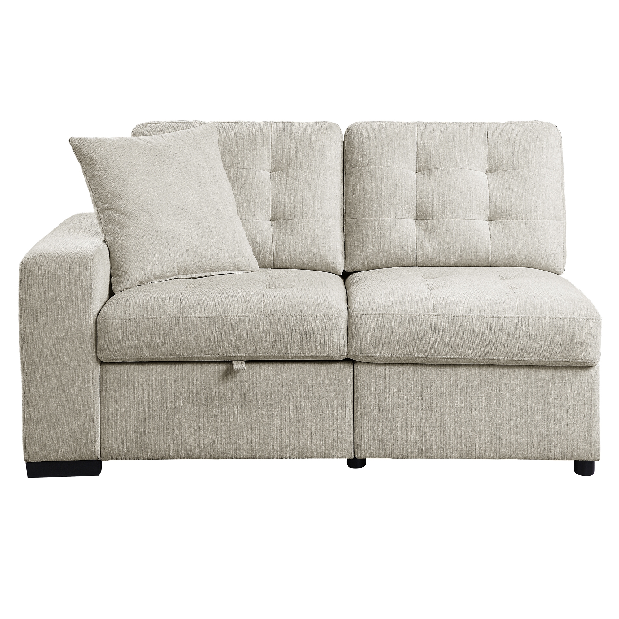 Logansport Fabric 2-Piece Sectional with Pull-out Ottoman