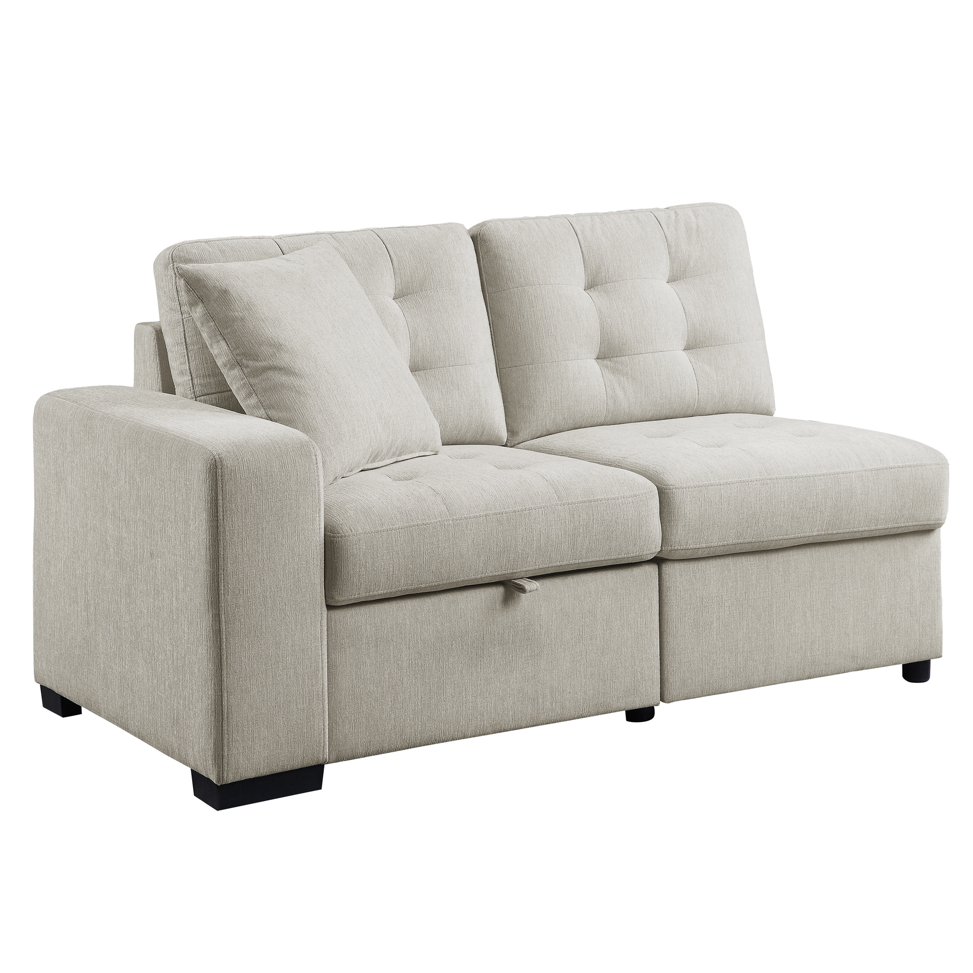 Logansport Fabric 2-Piece Sectional with Pull-out Ottoman
