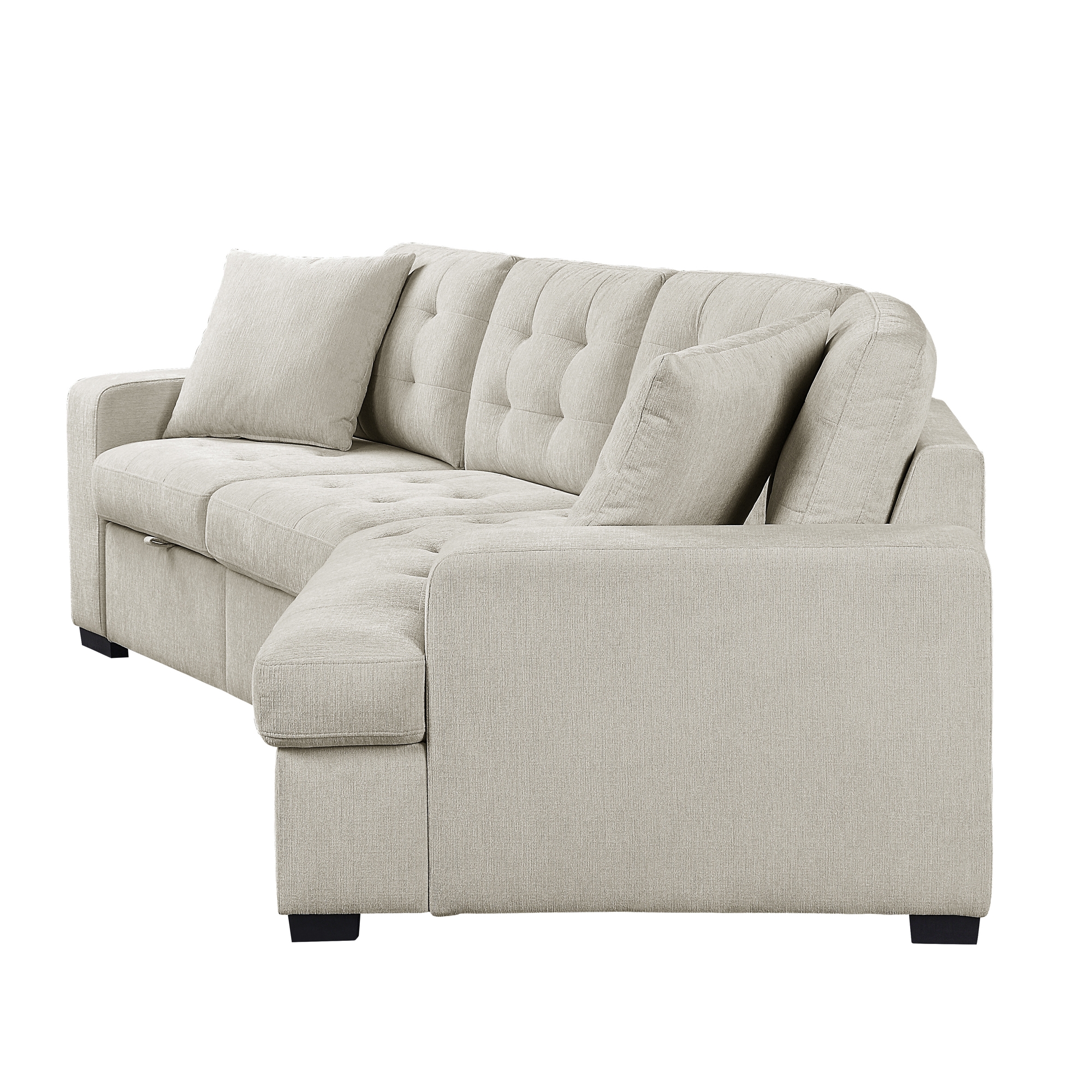Logansport Fabric 2-Piece Sectional with Pull-out Ottoman