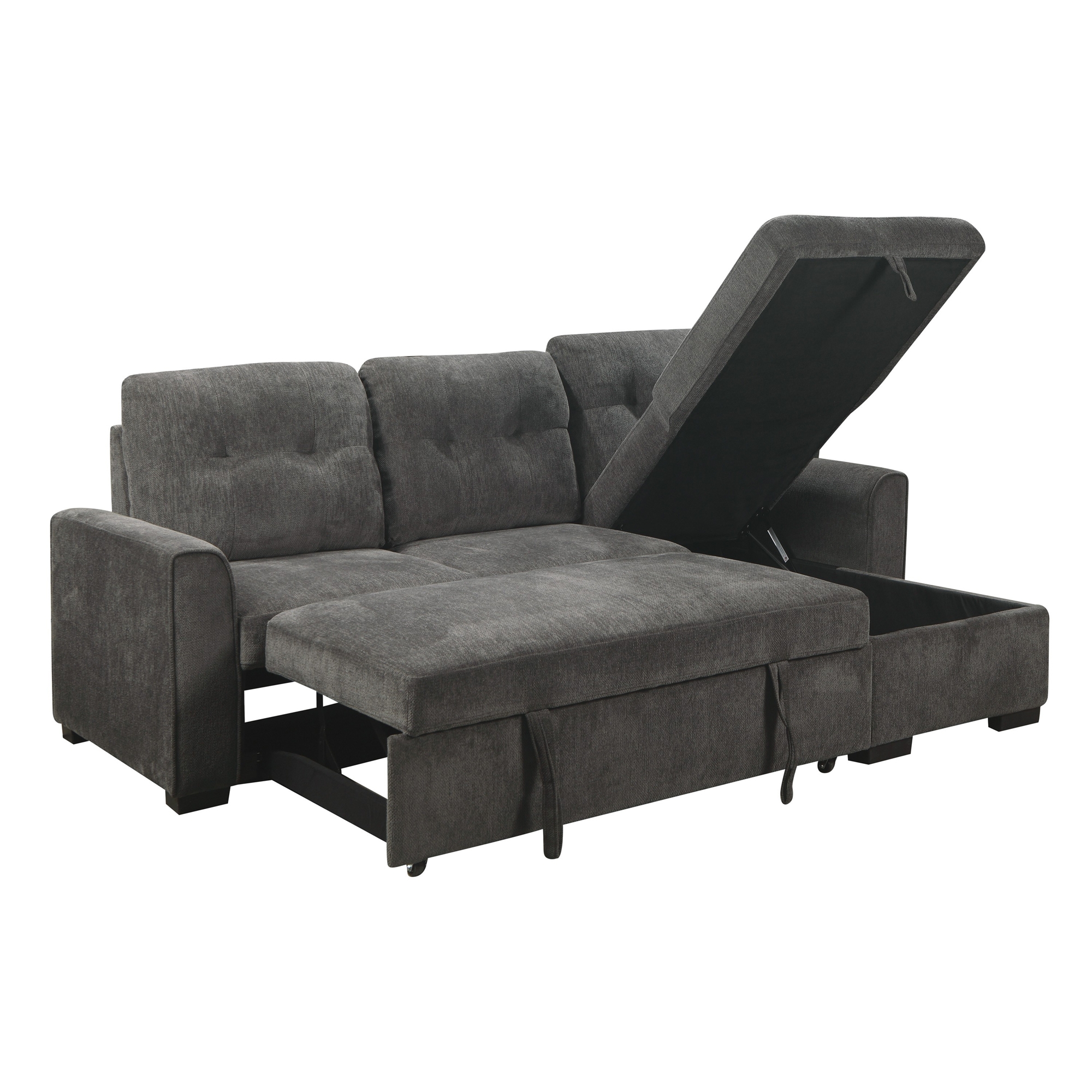 Carolina Fabric Reversible Sectional with Storage