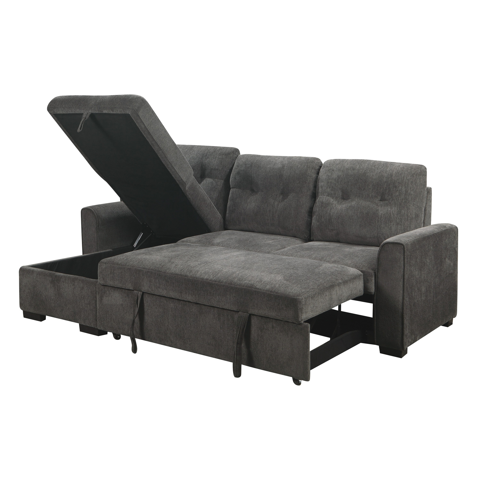 Carolina Fabric Reversible Sectional with Storage