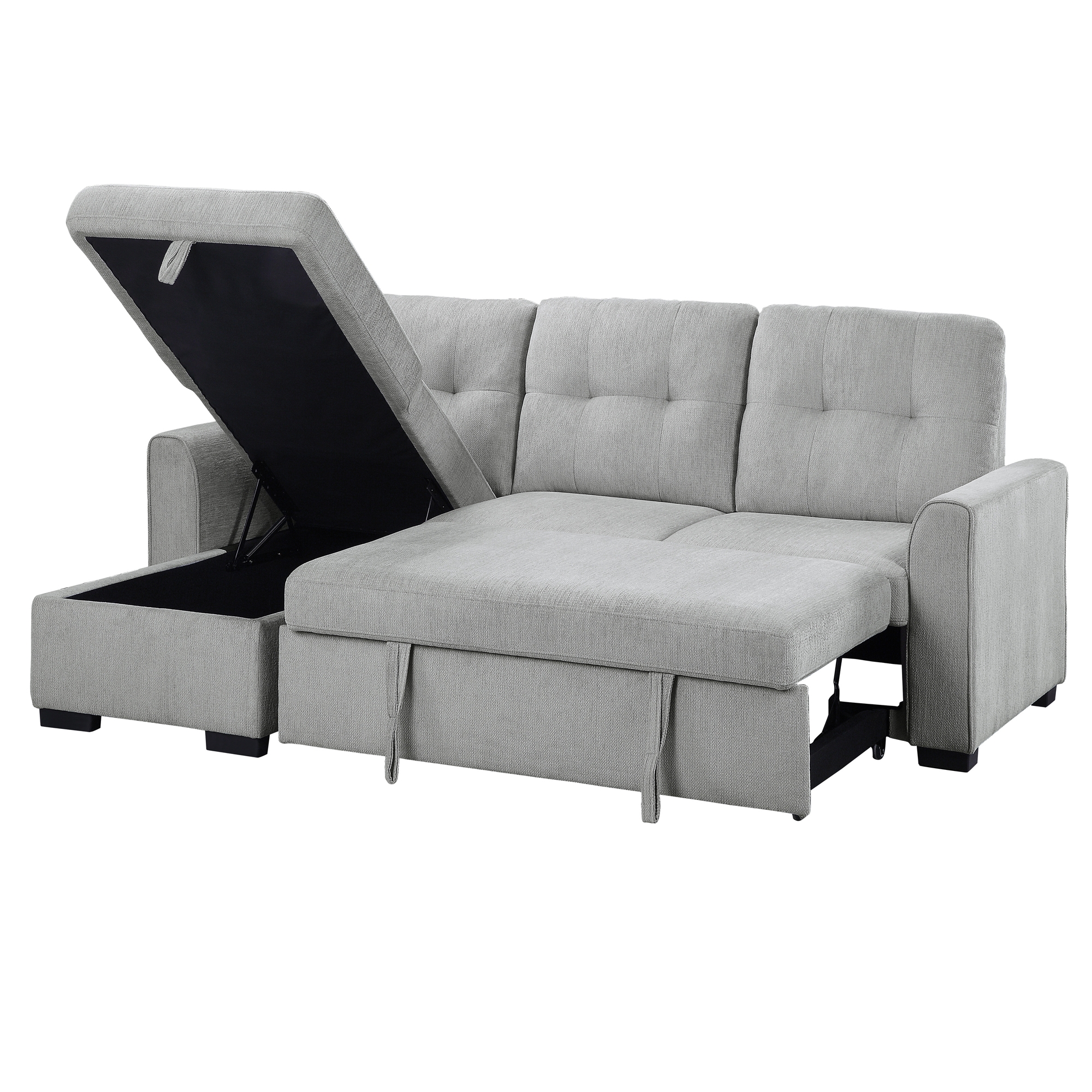 Carolina Fabric Reversible Sectional with Storage