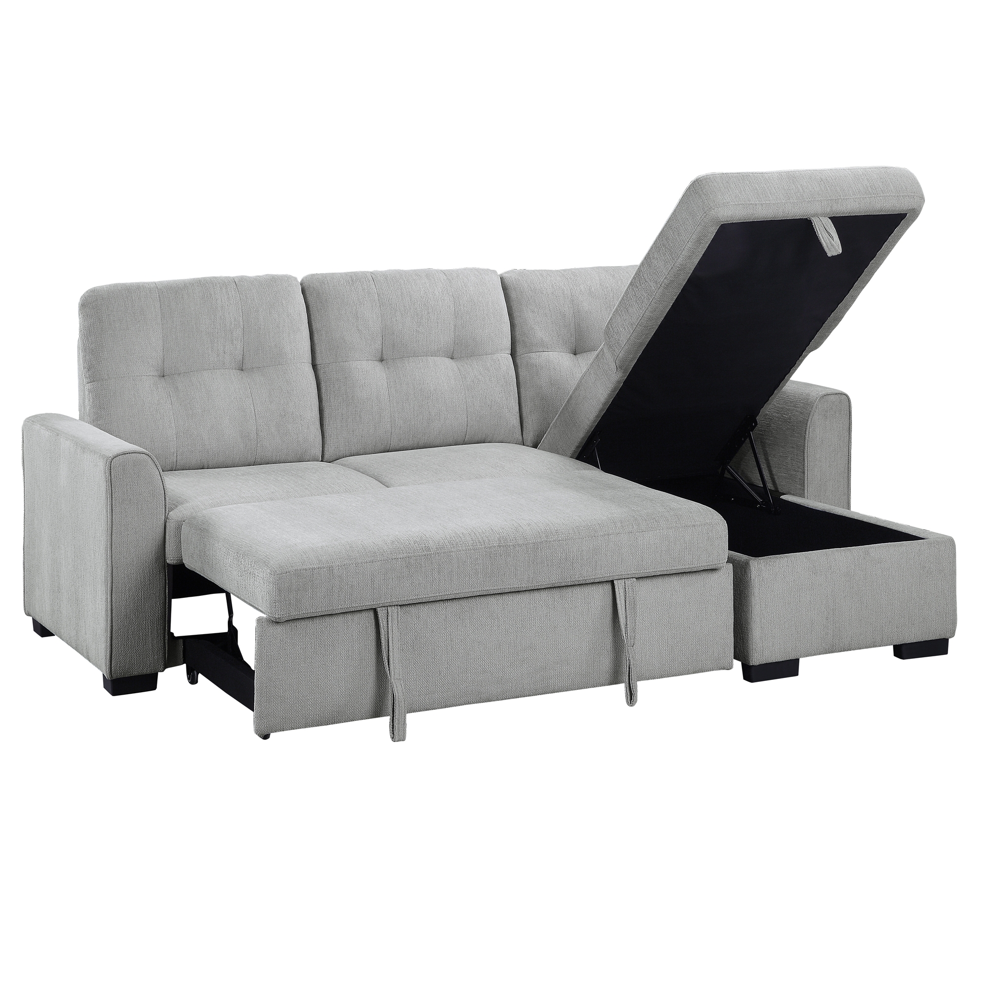 Carolina Fabric Reversible Sectional with Storage
