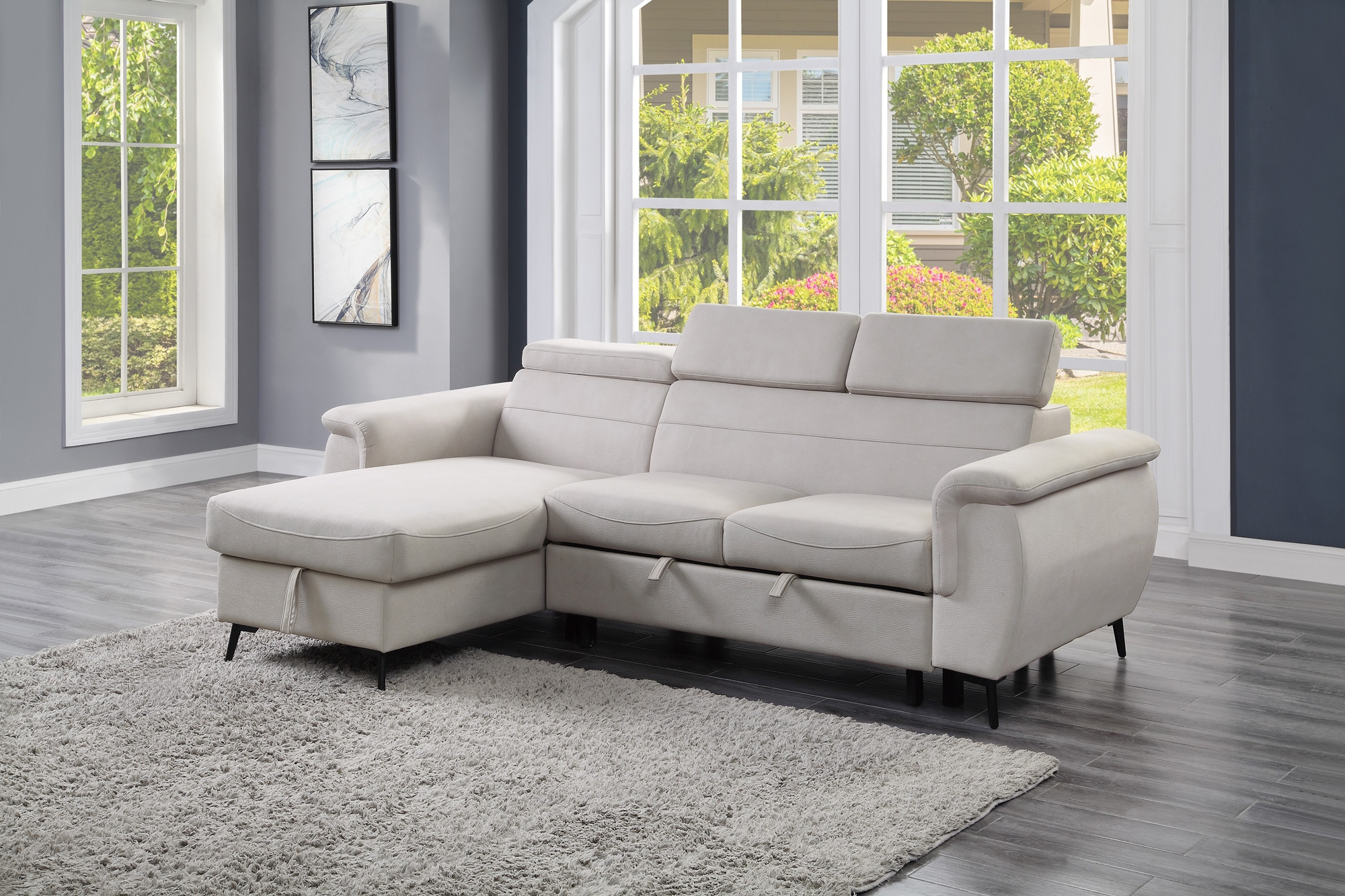 Cadence Fabric Reversible Sectional