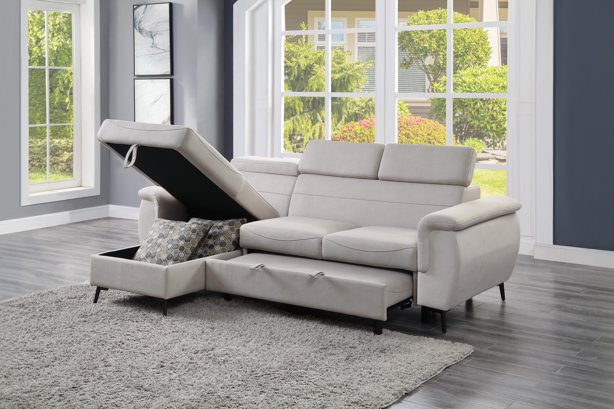 Cadence Fabric Reversible Sectional