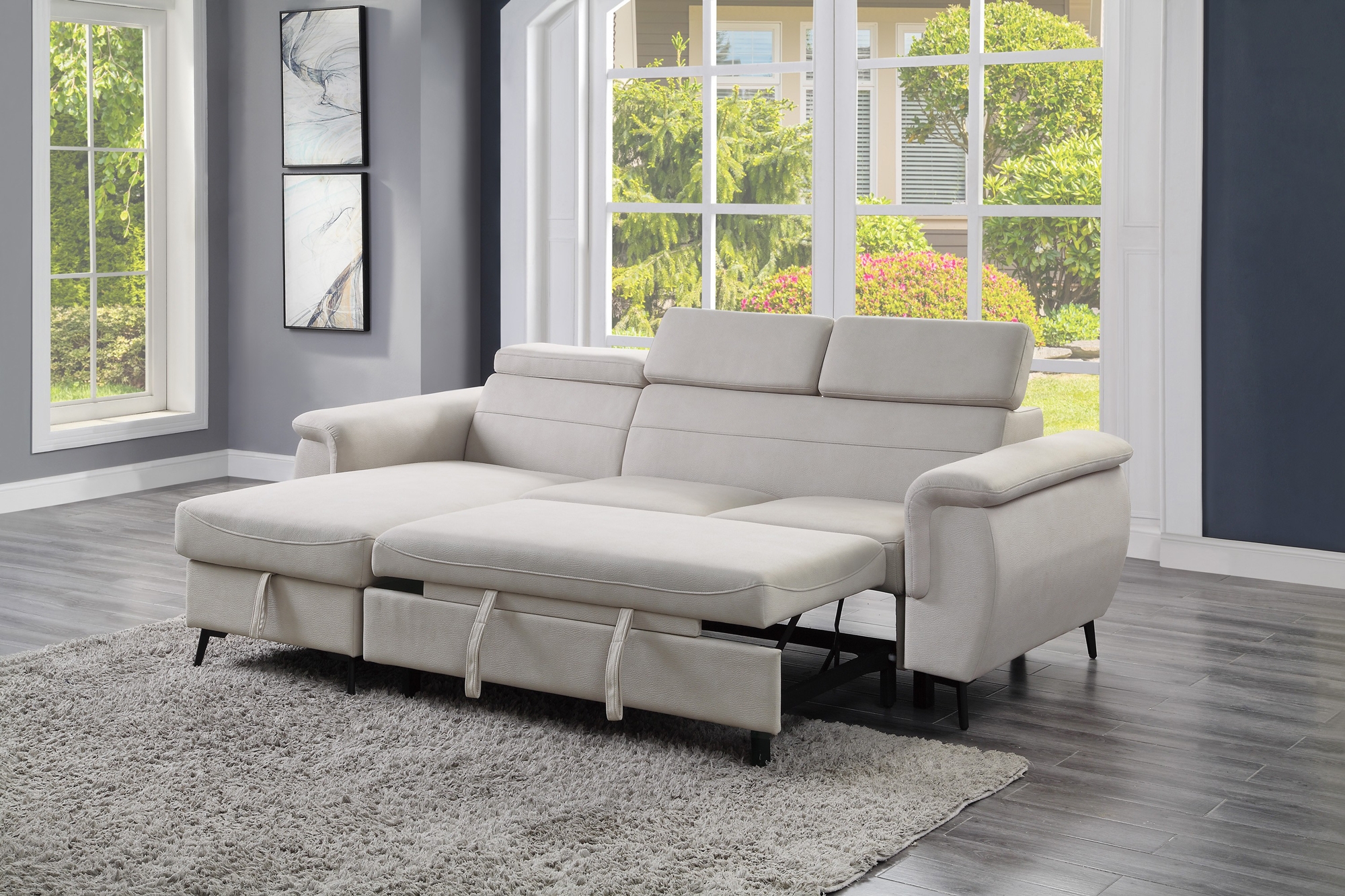 Cadence Fabric Reversible Sectional