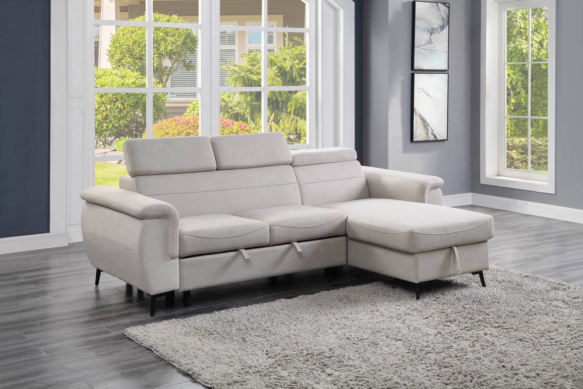 Cadence Fabric Reversible Sectional