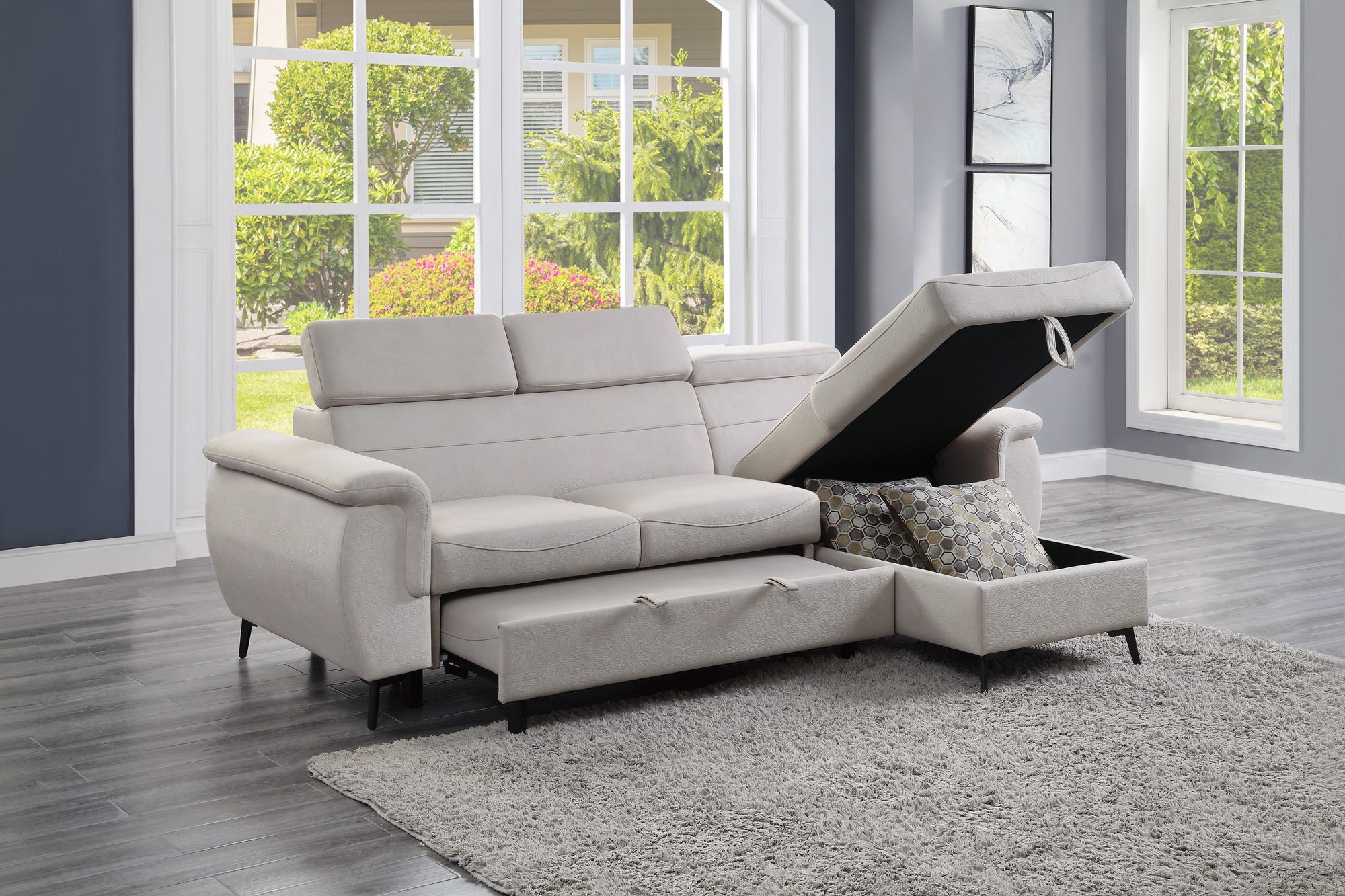 Cadence Fabric Reversible Sectional