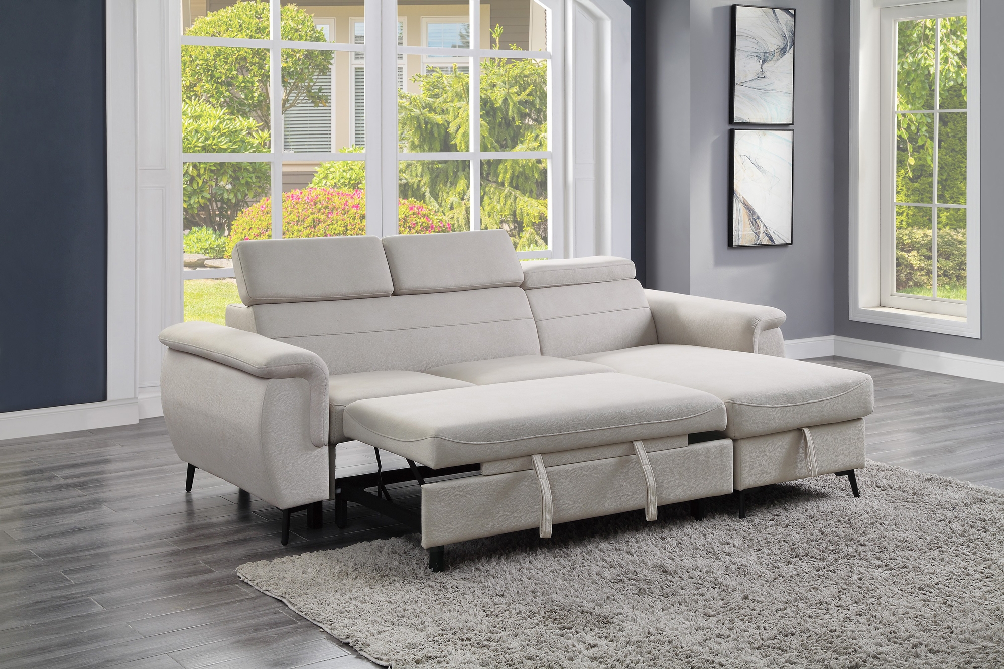 Cadence Fabric Reversible Sectional