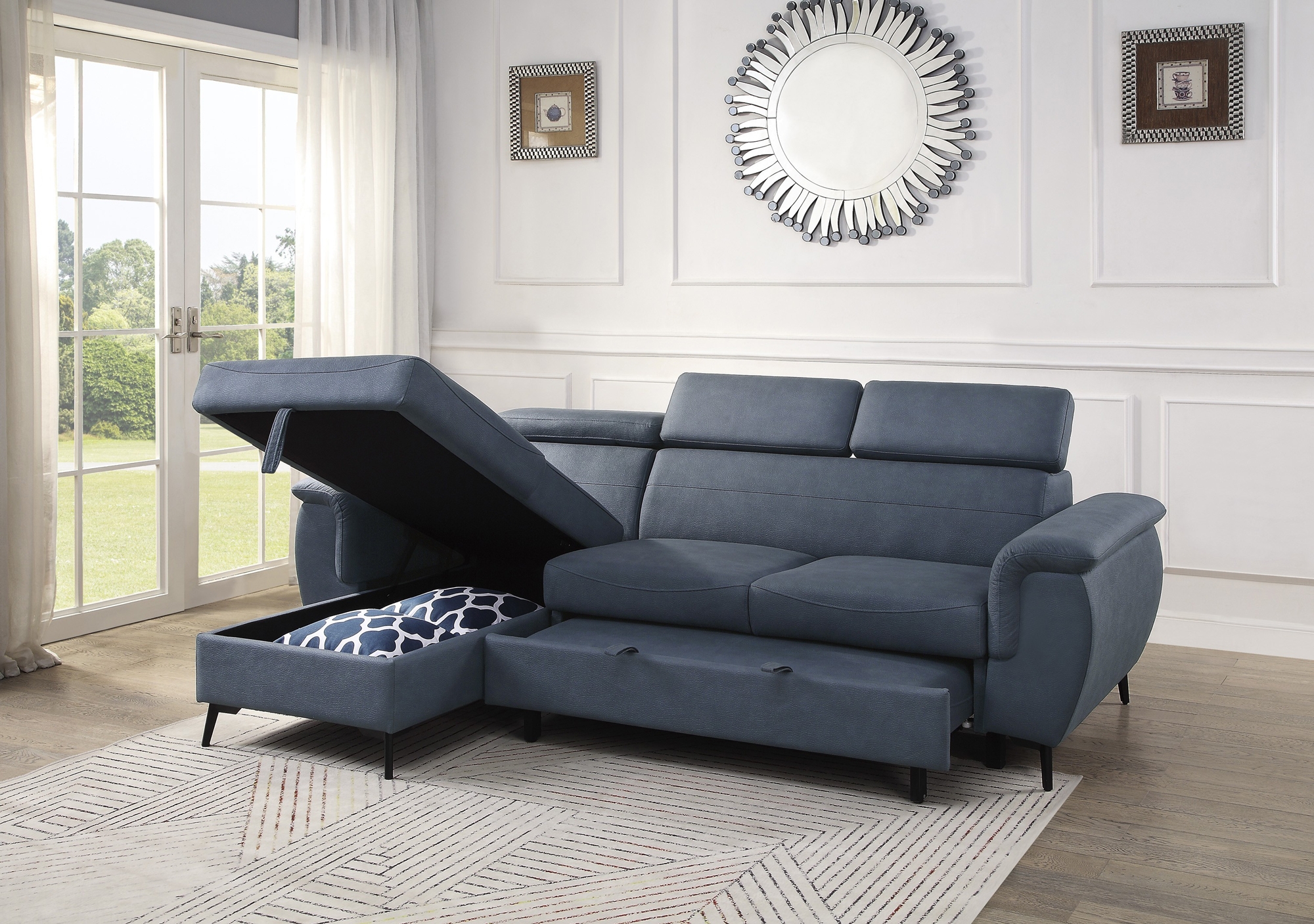 Cadence Fabric Reversible Sectional