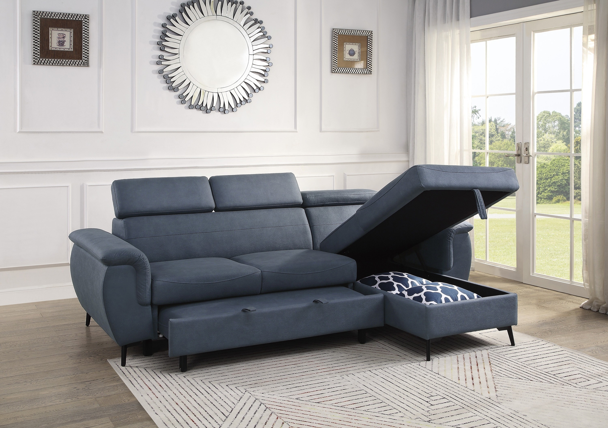Cadence Fabric Reversible Sectional