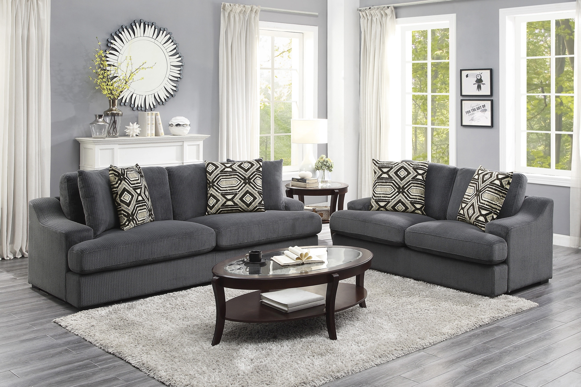 Orofino Microfiber Living Room Set