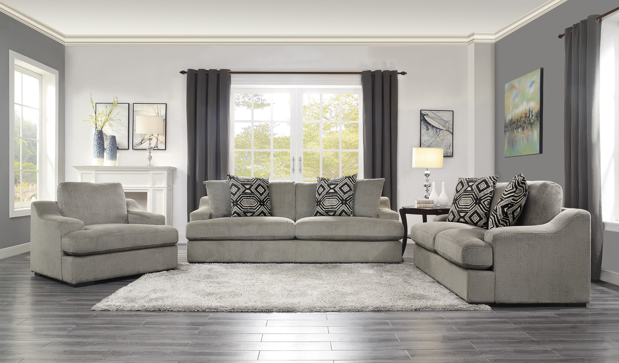 Orofino Microfiber Living Room Set