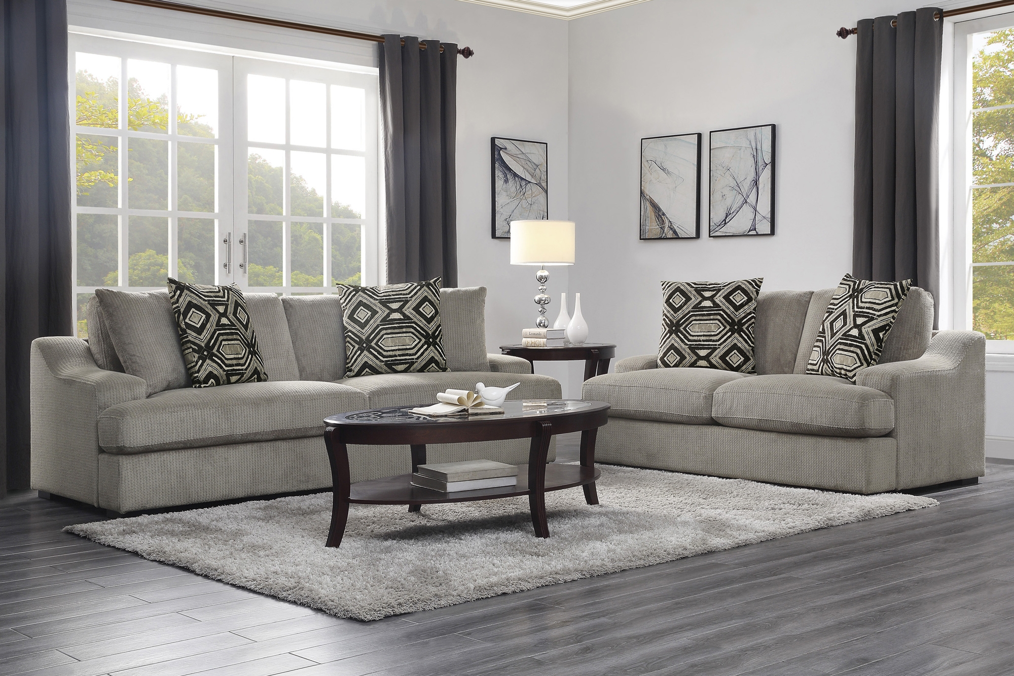 Orofino Microfiber Living Room Set