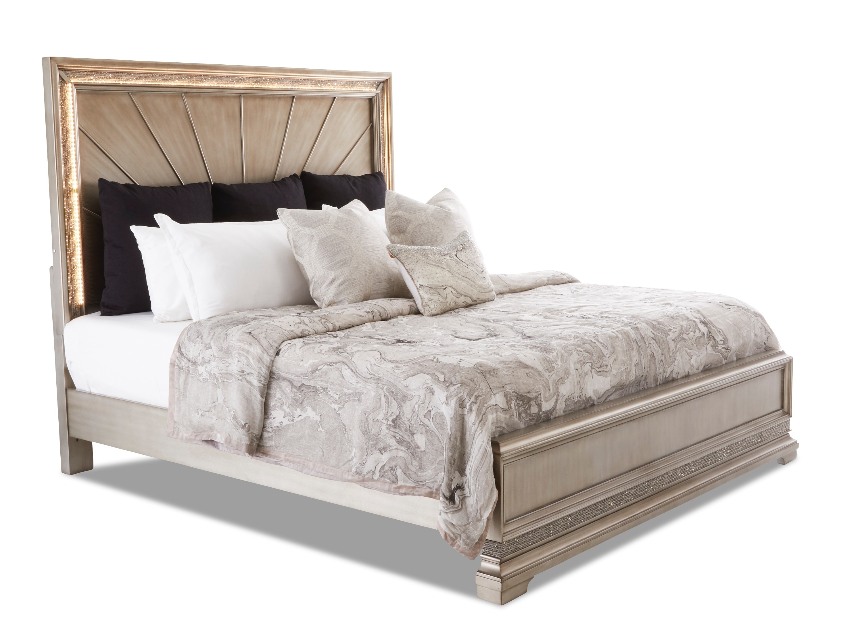 Sophia Panel Bedroom Set w/Lighting