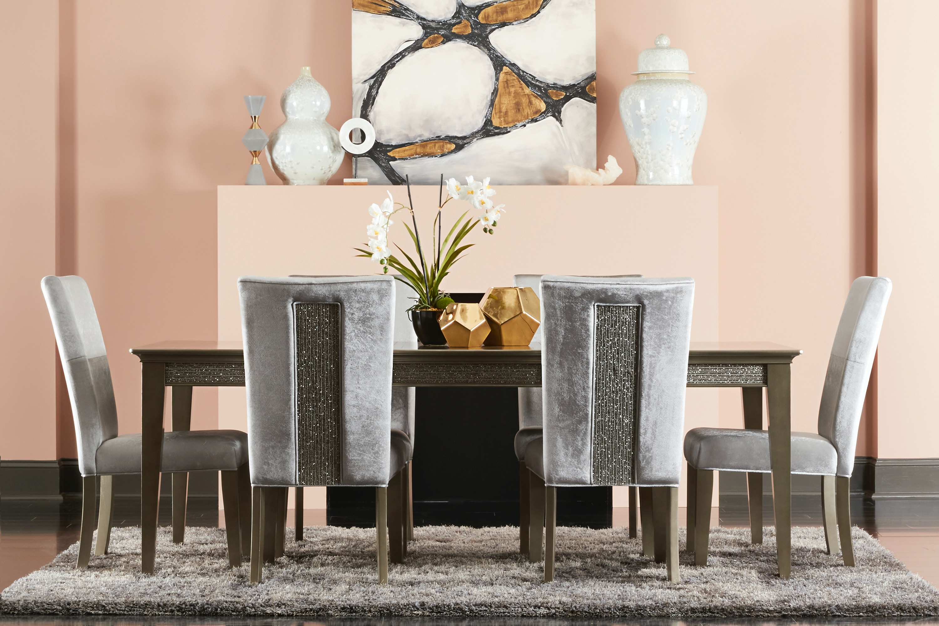 Sophia Wood Extendable Dining Room Set