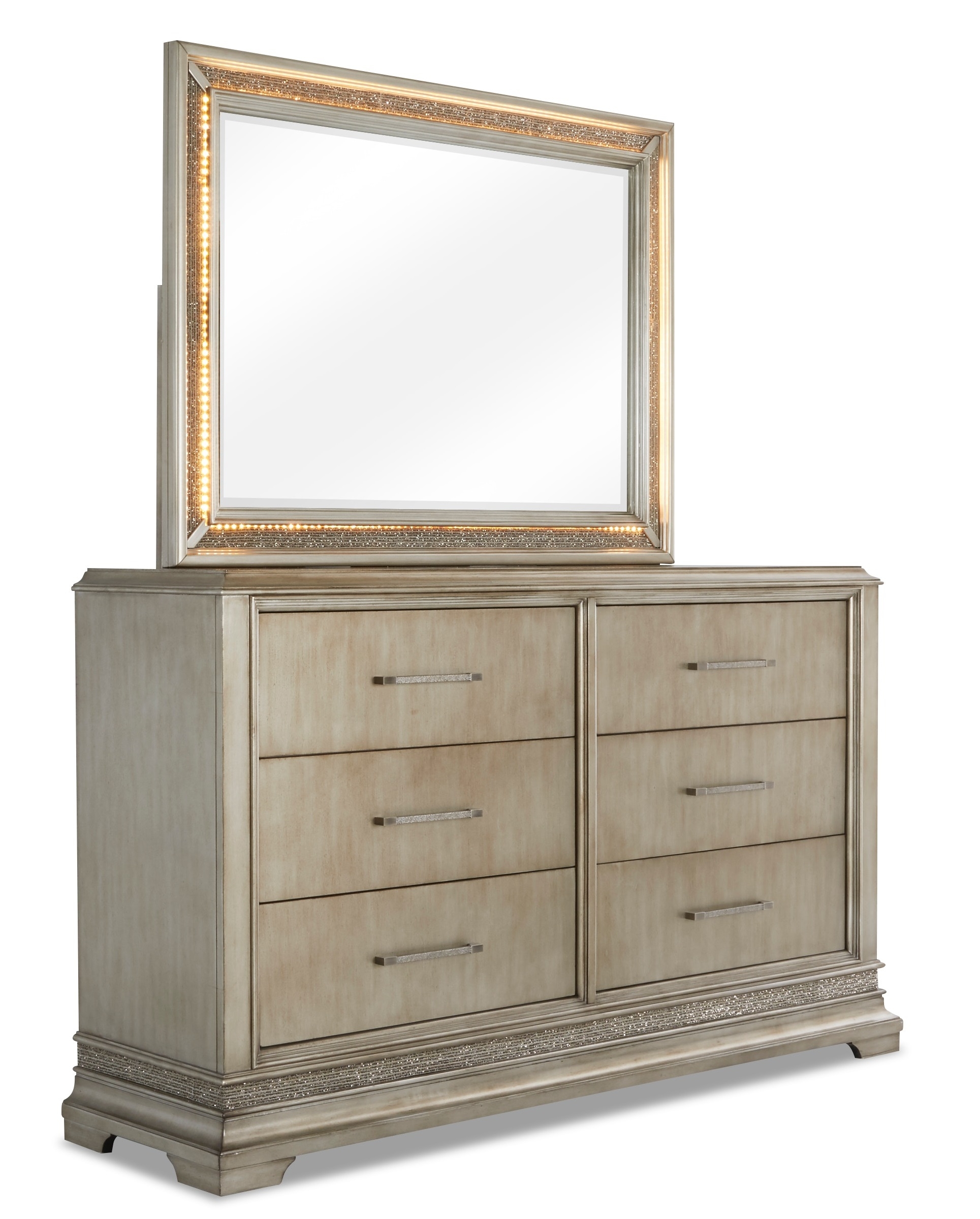 Sophia Panel Bedroom Set w/Lighting