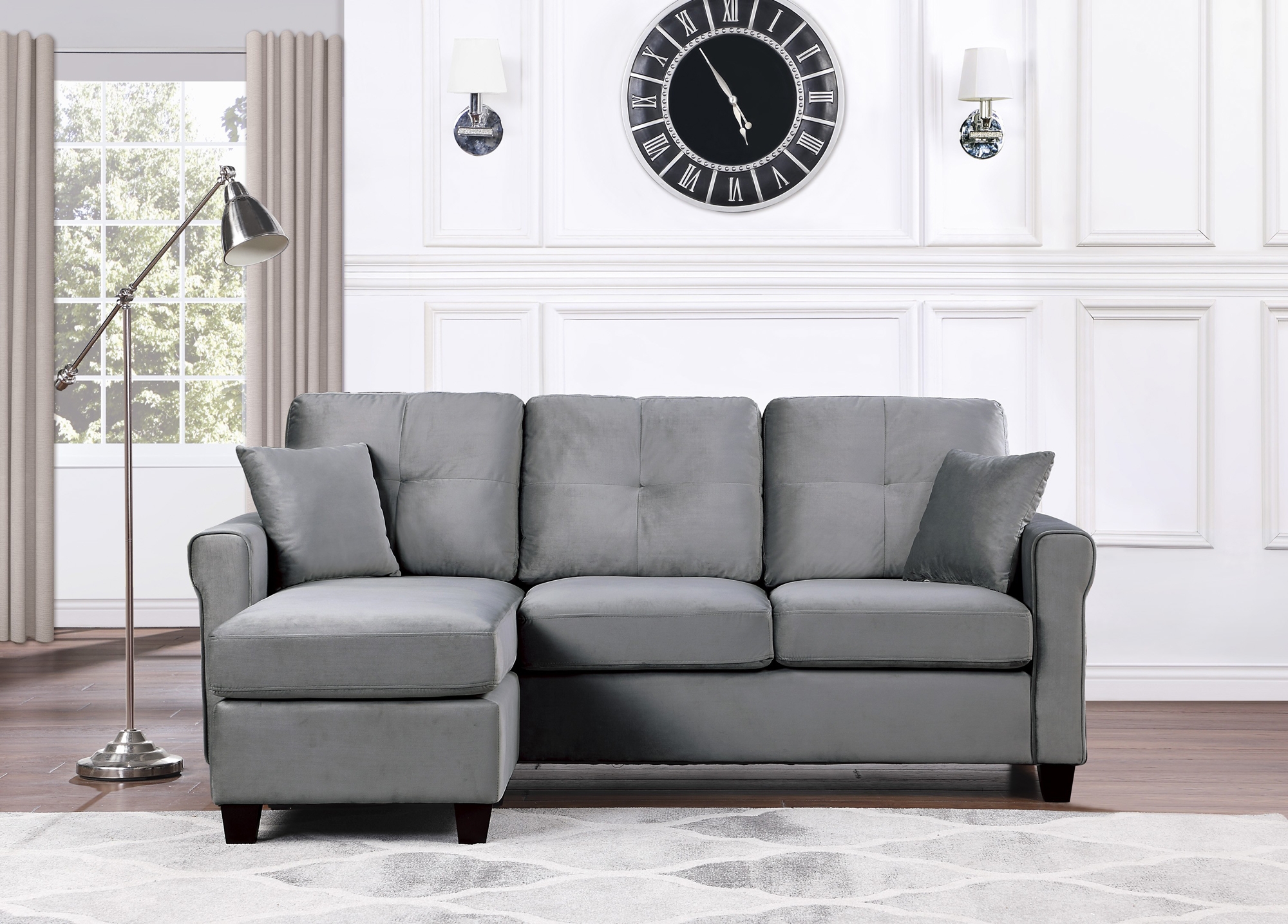Monty Fabric Reversible Sofa Chaise