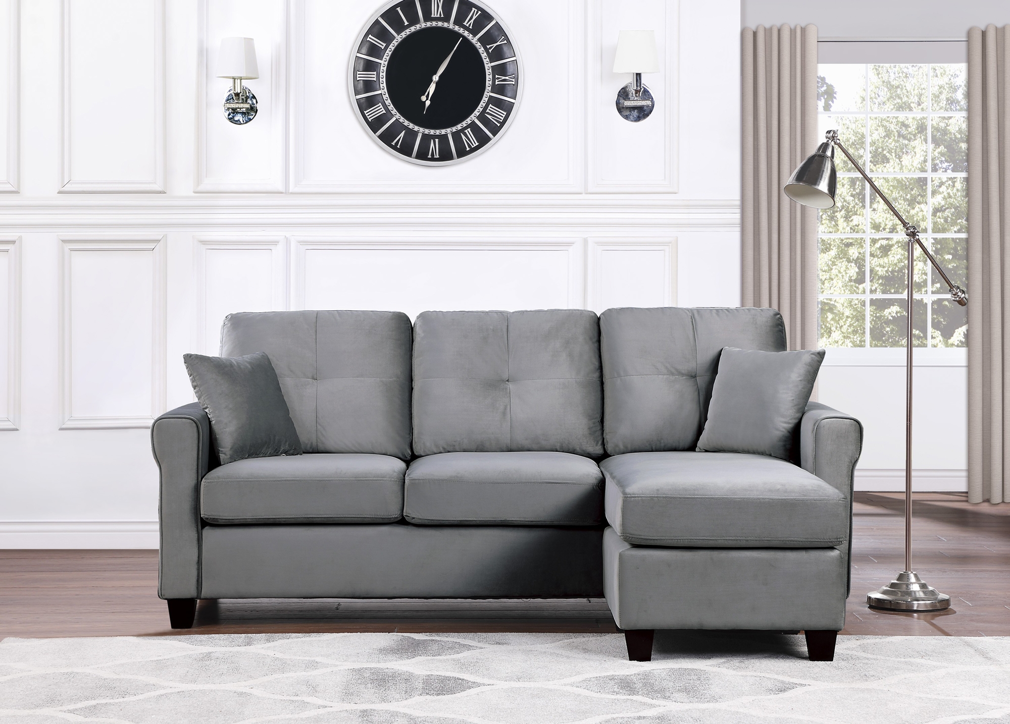 Monty Fabric Reversible Sofa Chaise