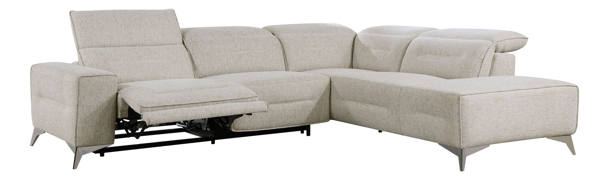 Adahlia Chenille 2-Piece Power Reclining Sectional with Right Chaise