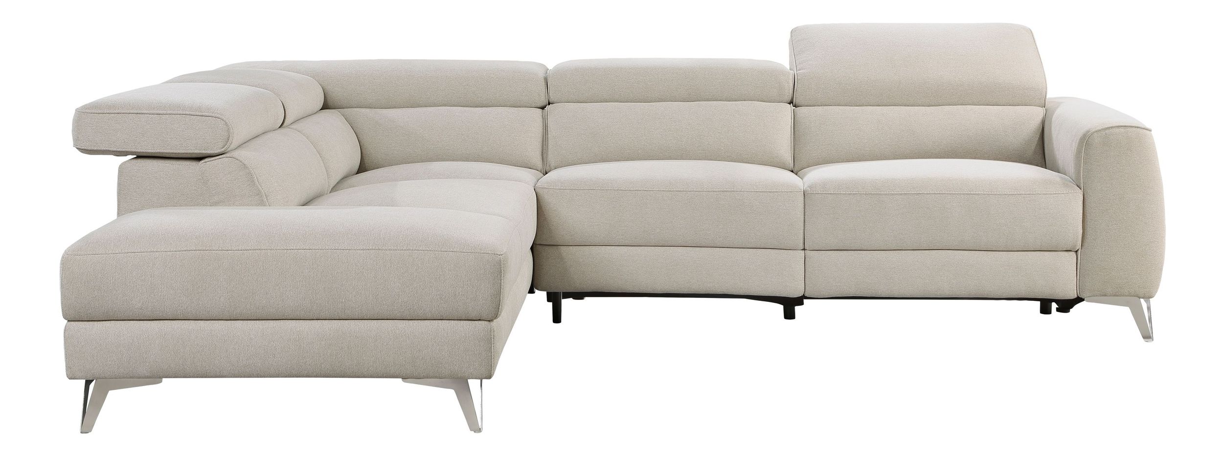 Bienvenue Polyester 2‑Piece Power Reclining Sectional with Left Chaise