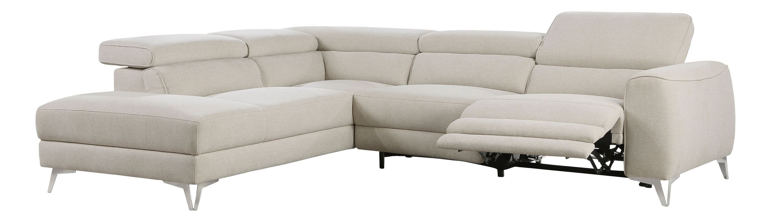 Bienvenue Polyester 2‑Piece Power Reclining Sectional with Left Chaise