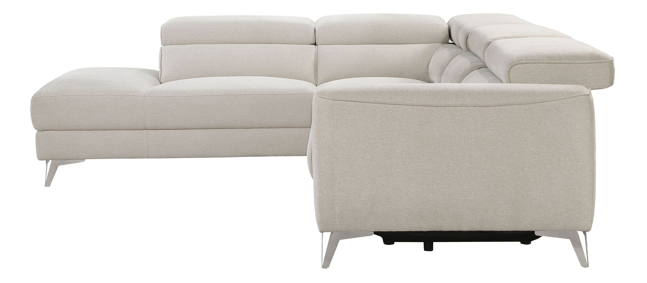 Bienvenue Polyester 2‑Piece Power Reclining Sectional with Left Chaise