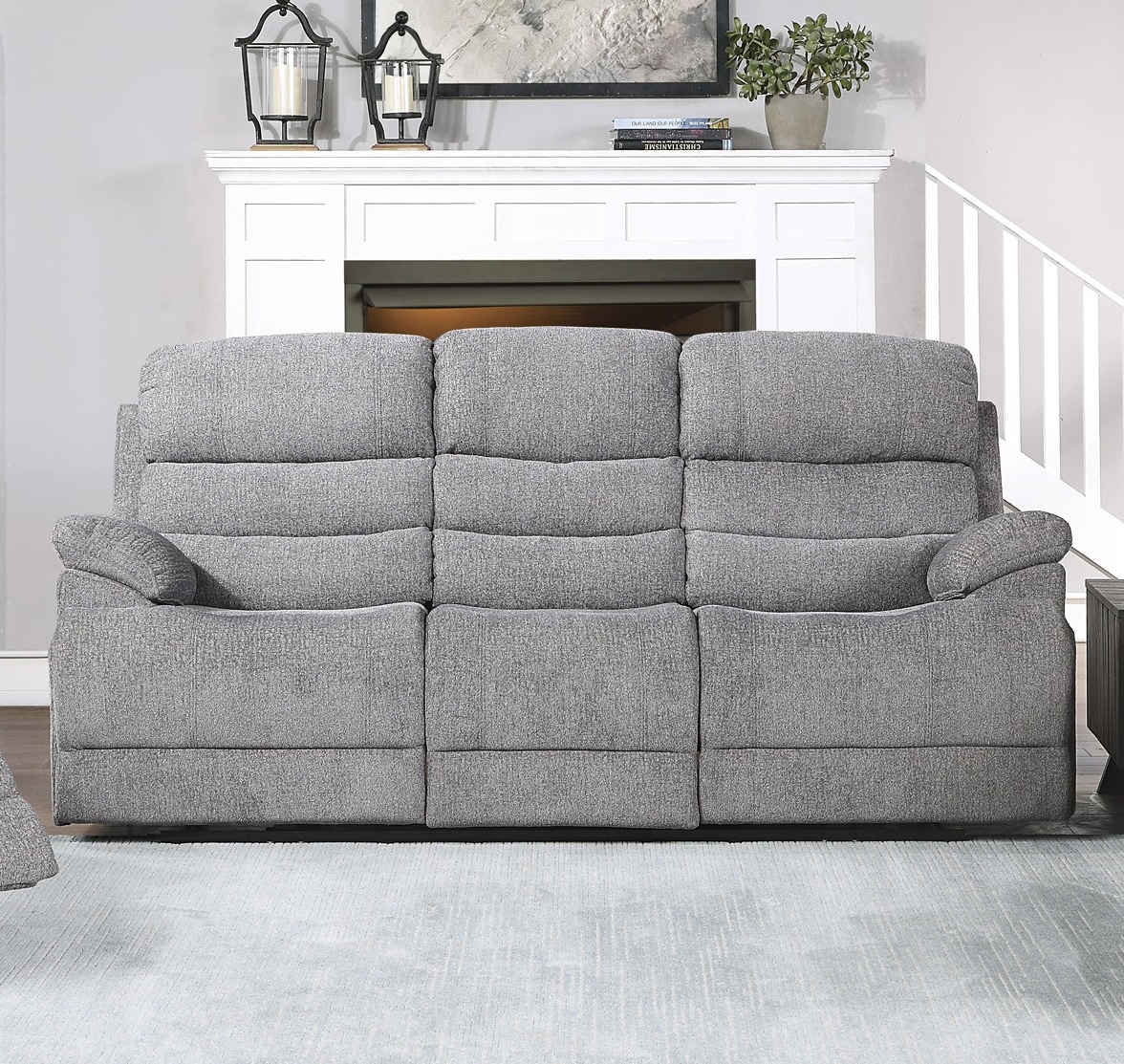Sherbrook Polyester Fabric Double Reclining Sofa