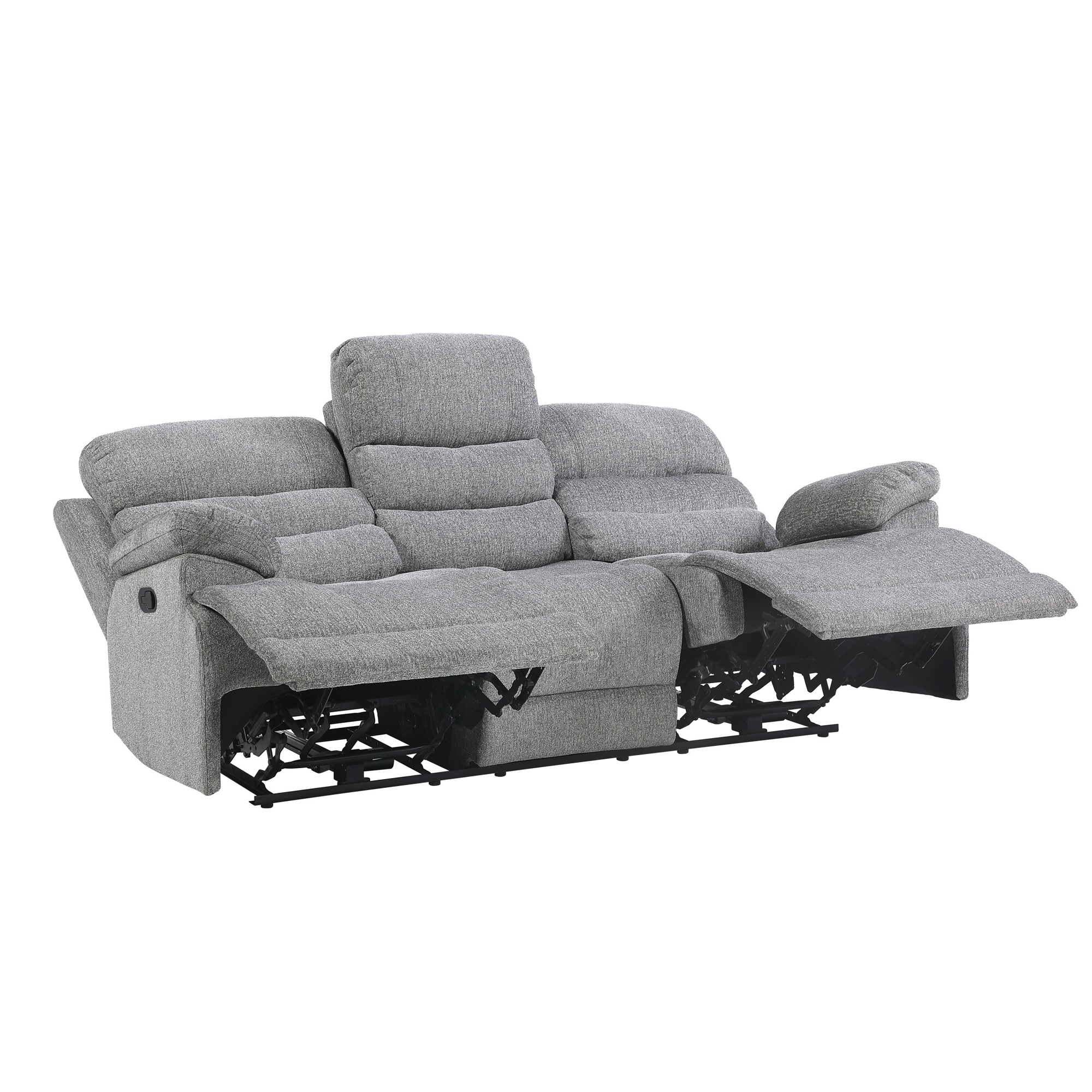 Sherbrook Polyester Fabric Double Reclining Sofa