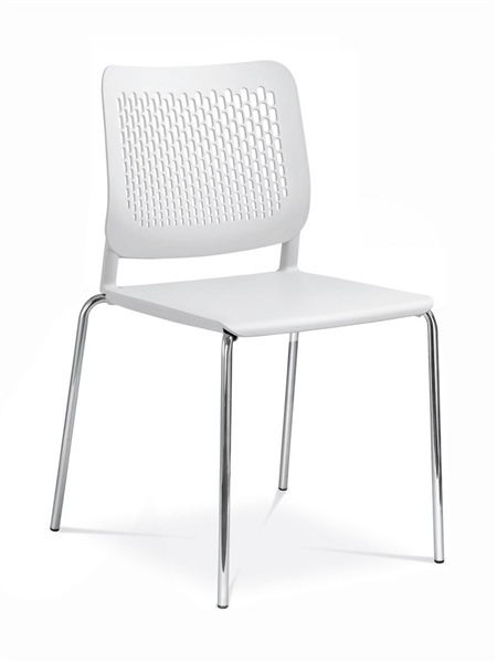 Wait Set of Conference Chairs w/Chrome-Plated Four-Leg Steel Frame