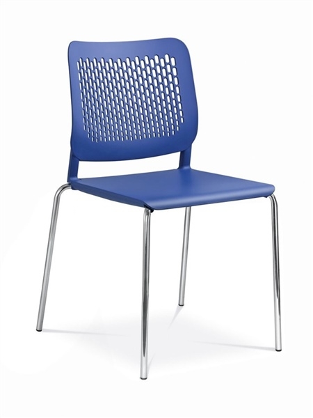 Wait Set of Conference Chairs w/Chrome-Plated Four-Leg Steel Frame